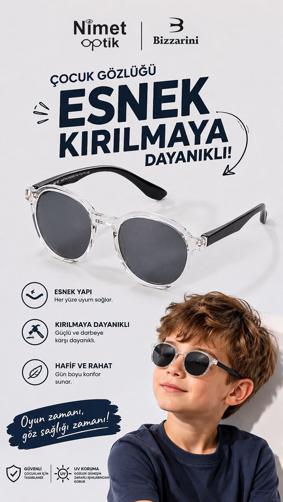 Bizzarini Bz1405 C7070 Polarize Çocuk Güneş Gözlüğü 4-12 Yaş
