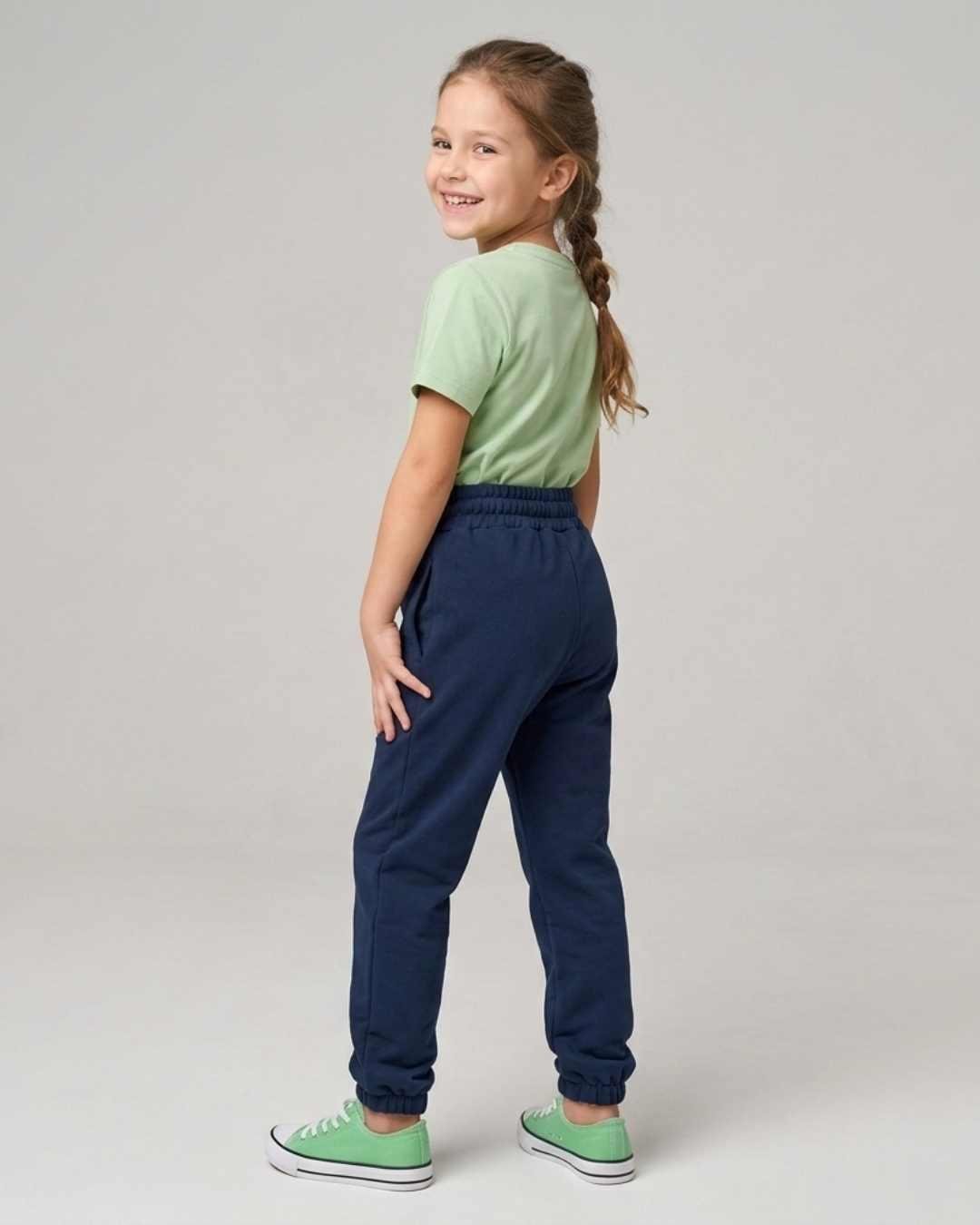 %100 Pamuk Unisex Lacivert Basic Günlük Eşofman Alt - Rahat Kesim