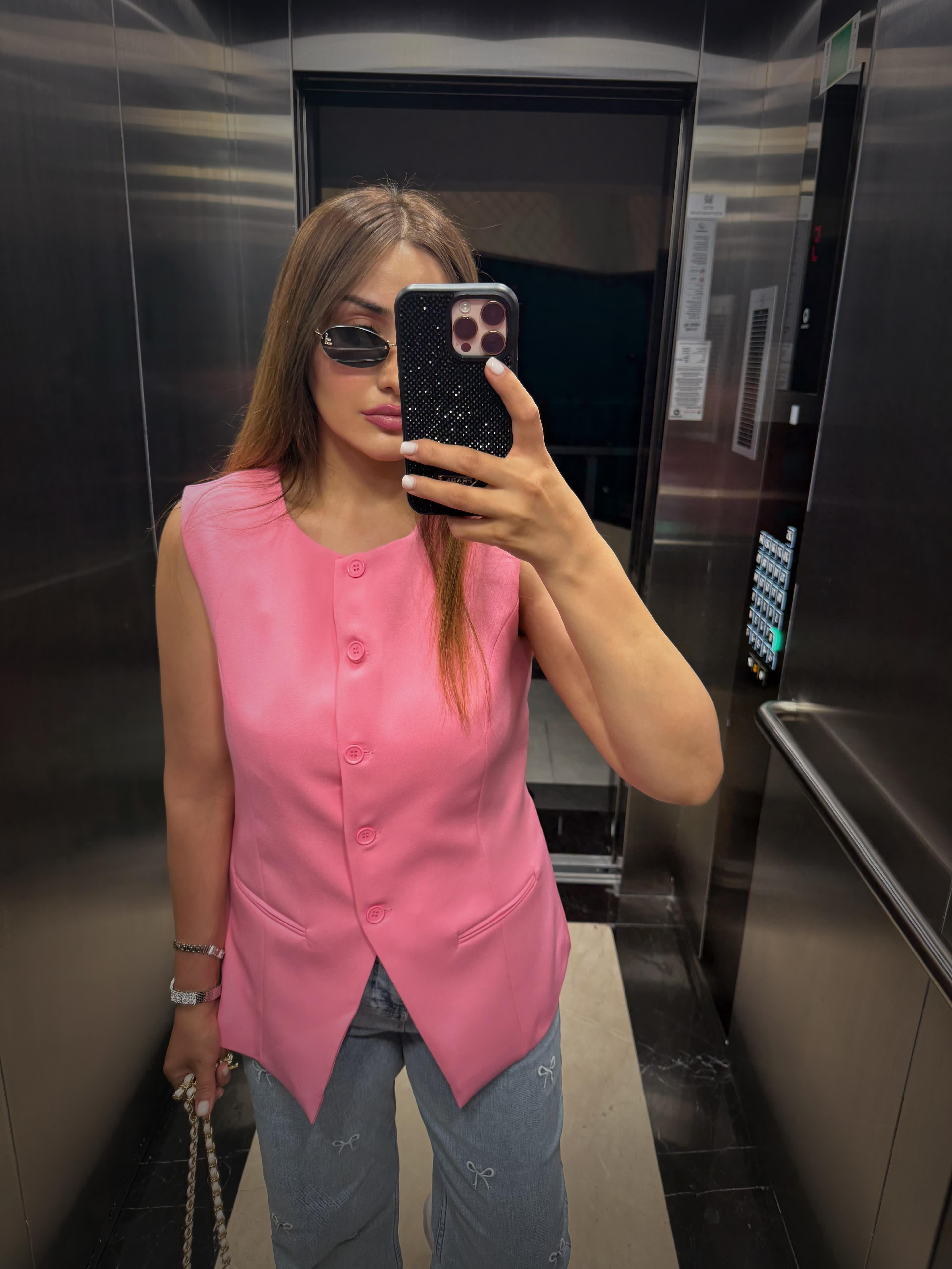 Astarlı Pembe Yelek