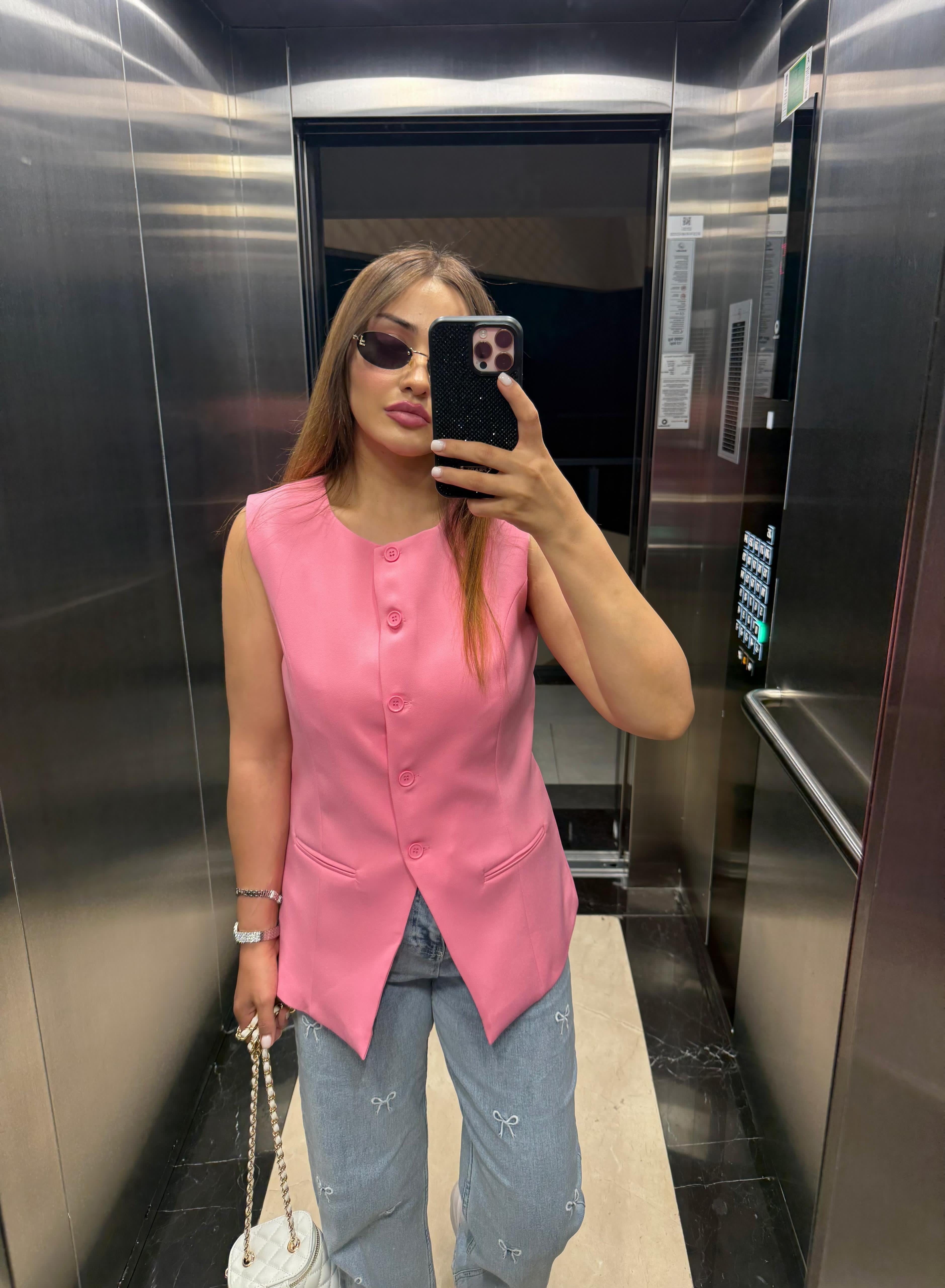 Astarlı Pembe Yelek