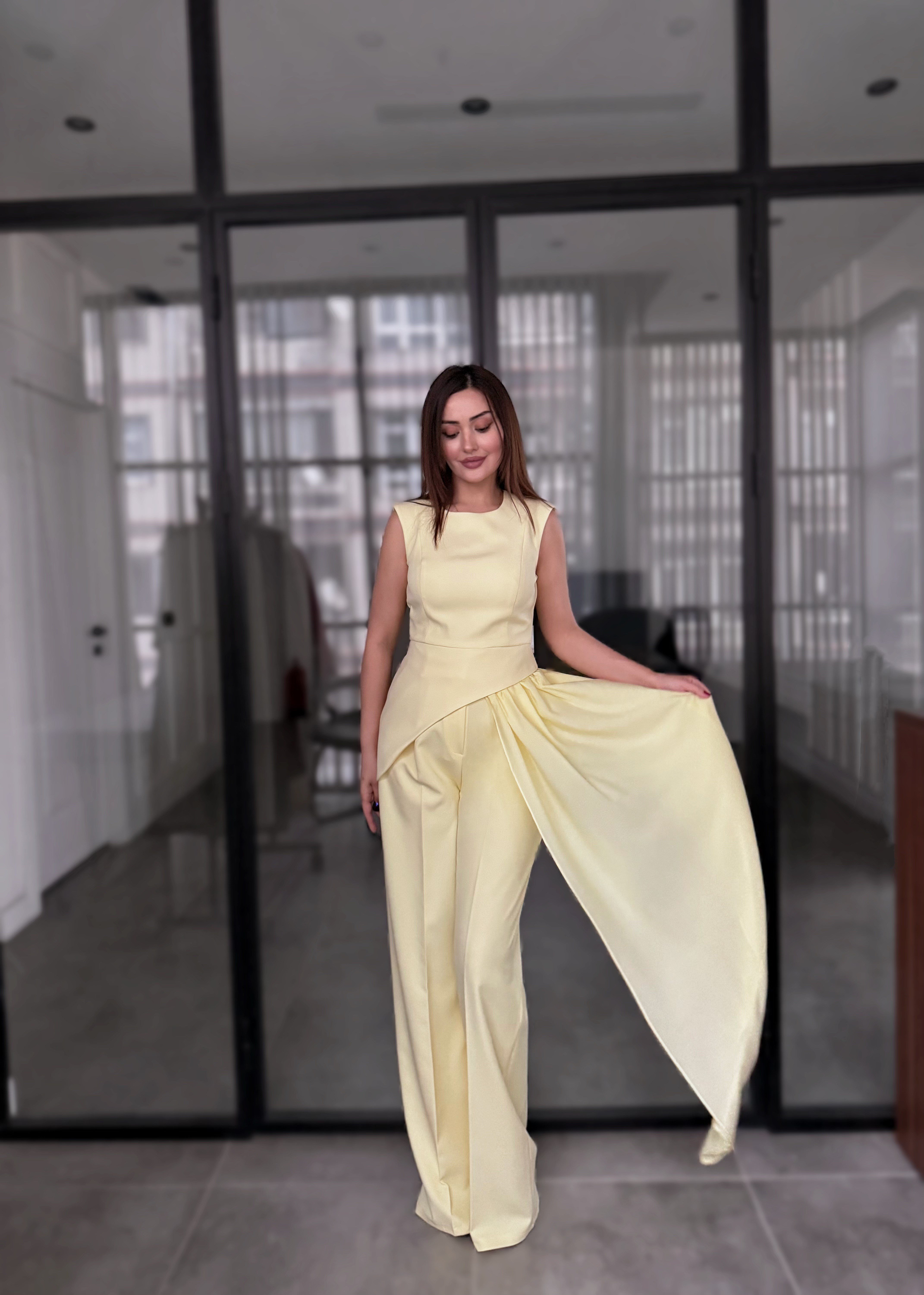 DRAPELİ PELERİN FORM BLUZ