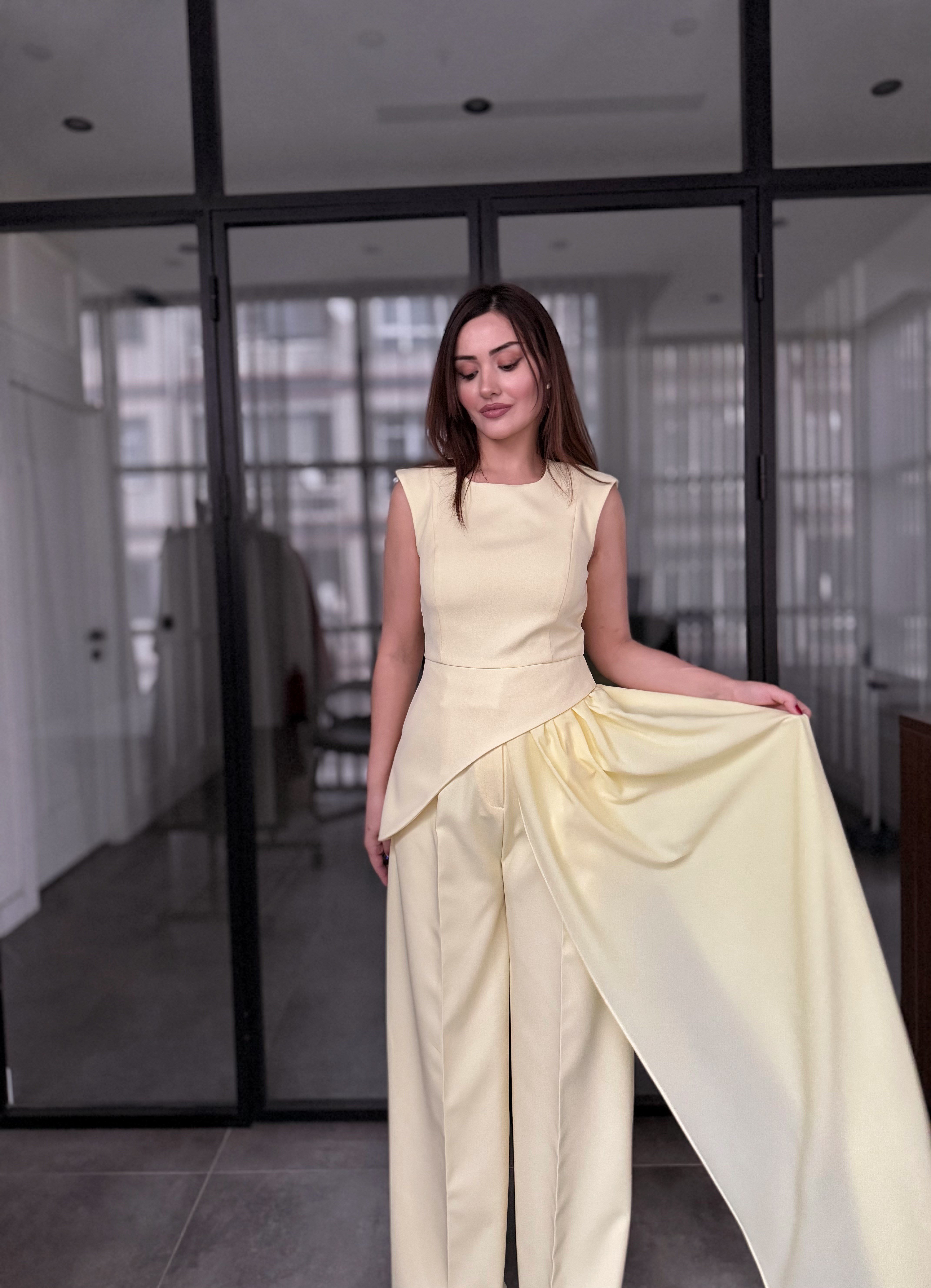 DRAPELİ PELERİN FORM BLUZ