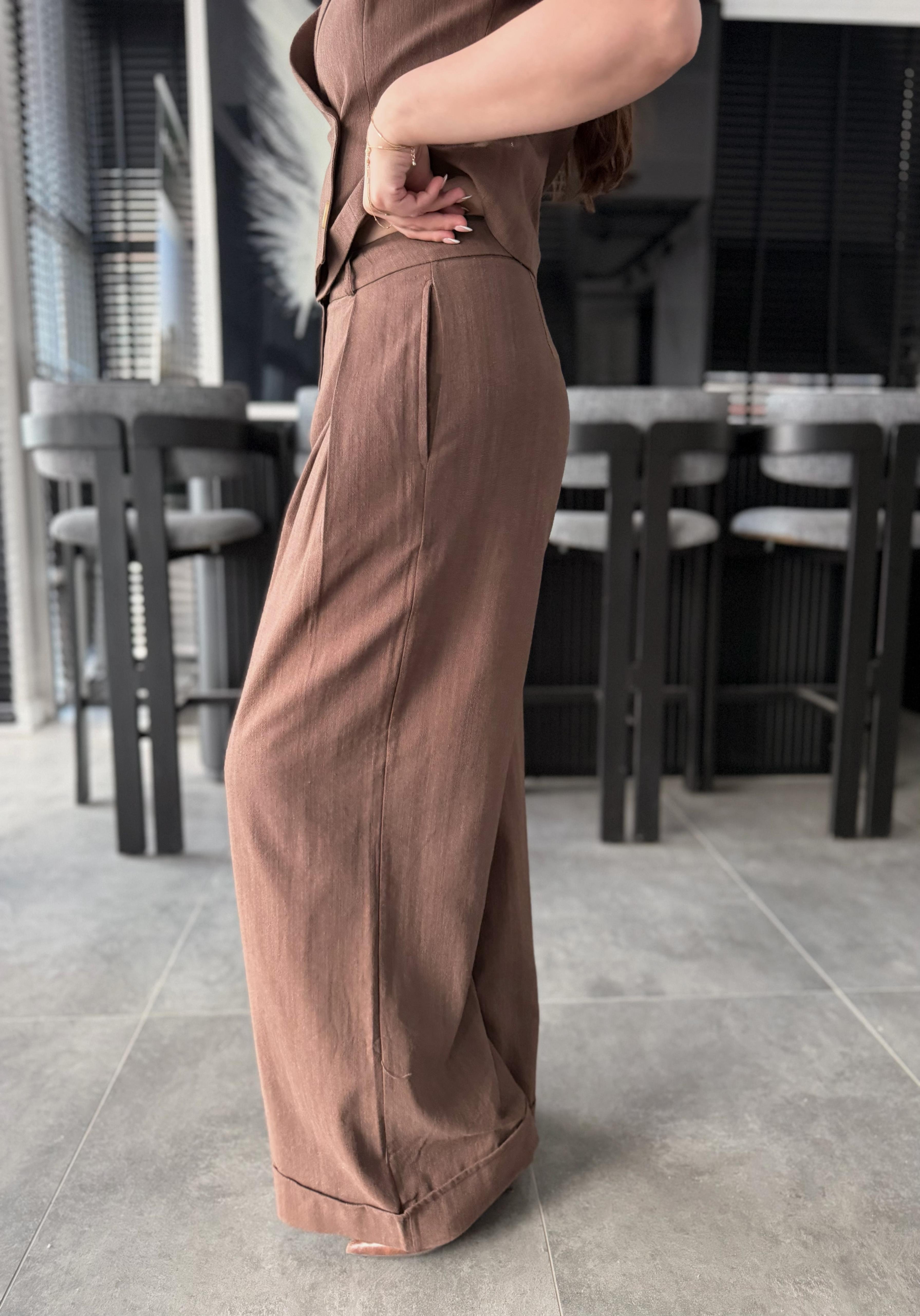 DÜĞME DETAYLI CEKET PANTOLON TAKIM