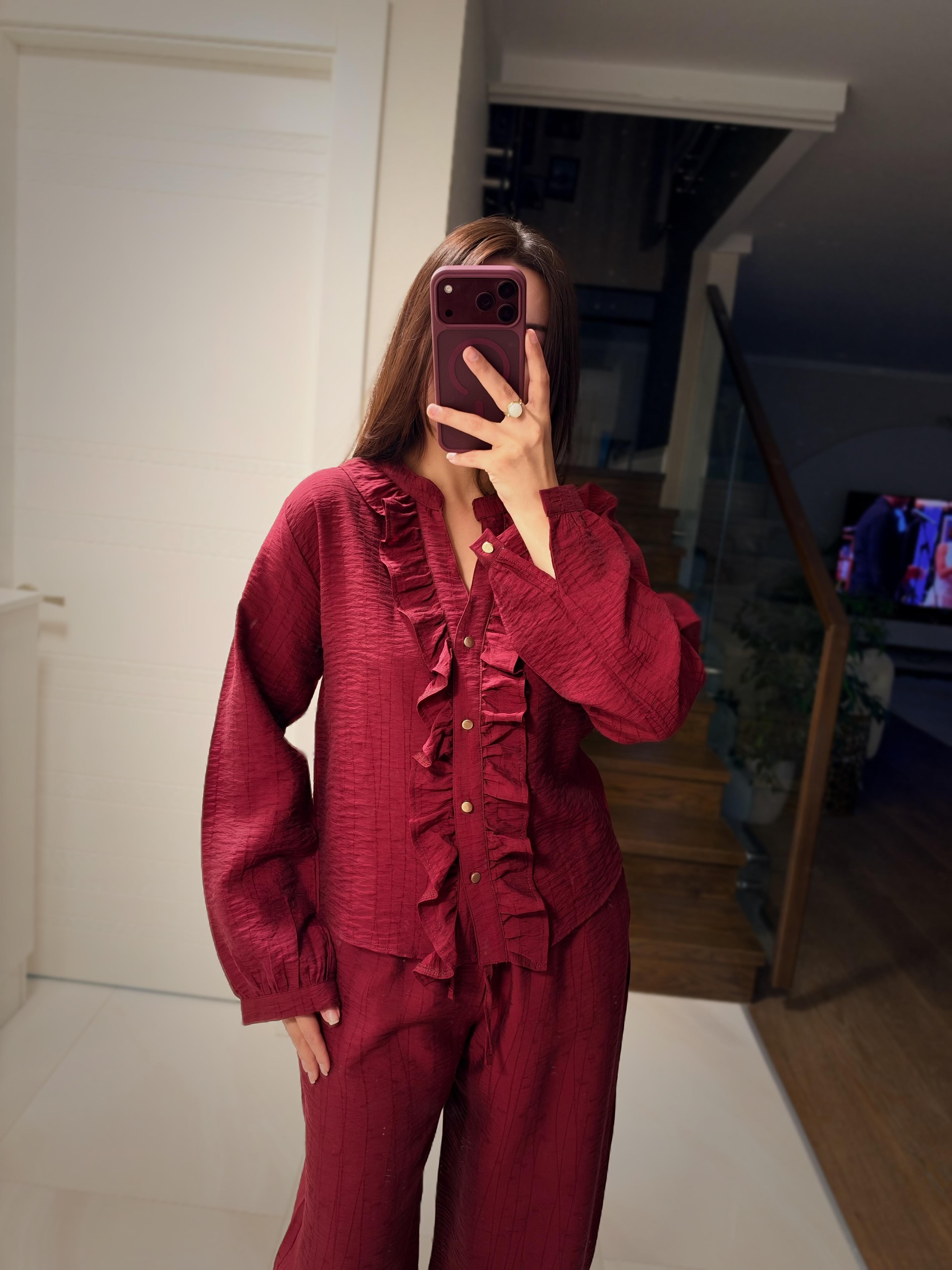FIRFIR DETAYLI DOKULU İKİLİ TAKI
