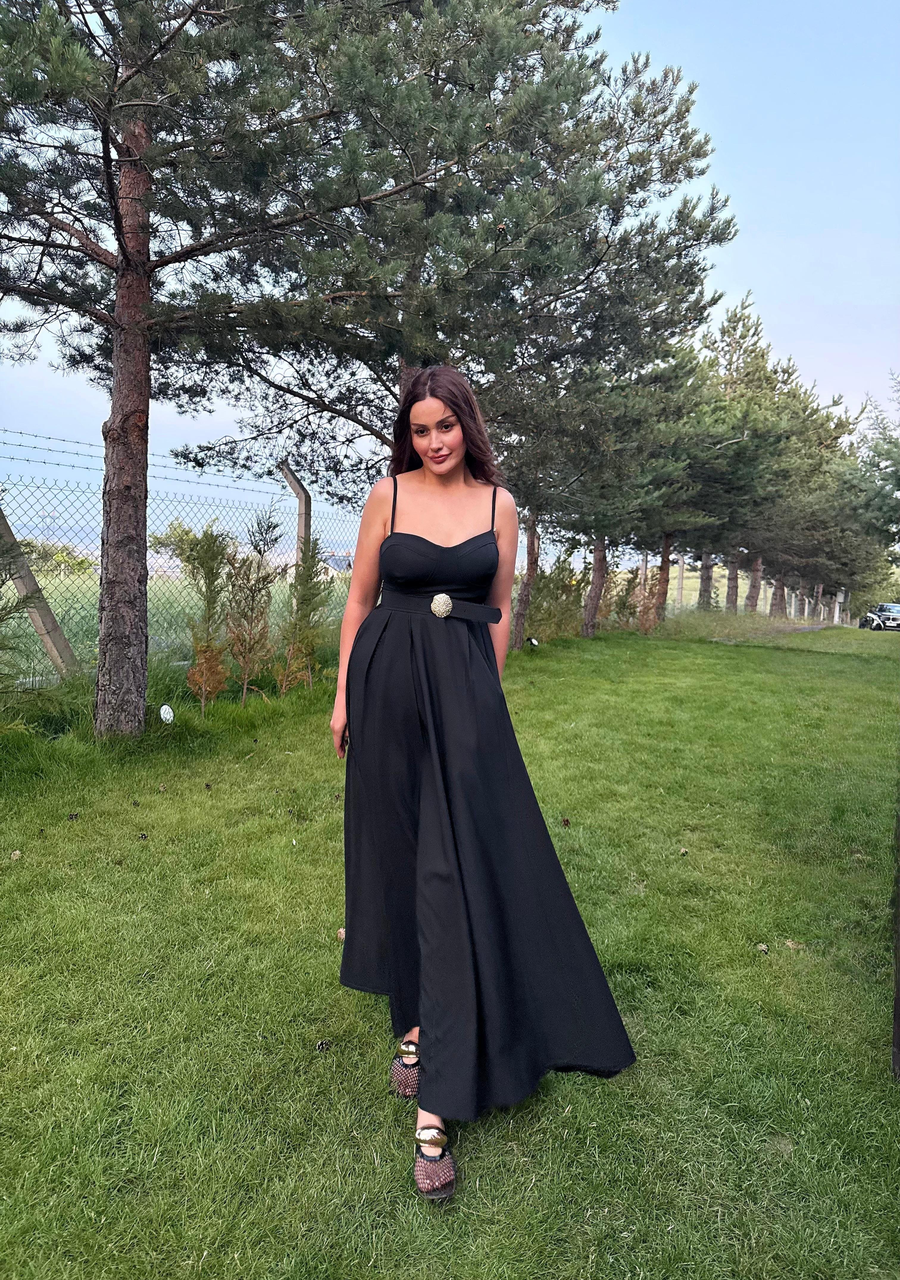 Kemerli Crep Abiye