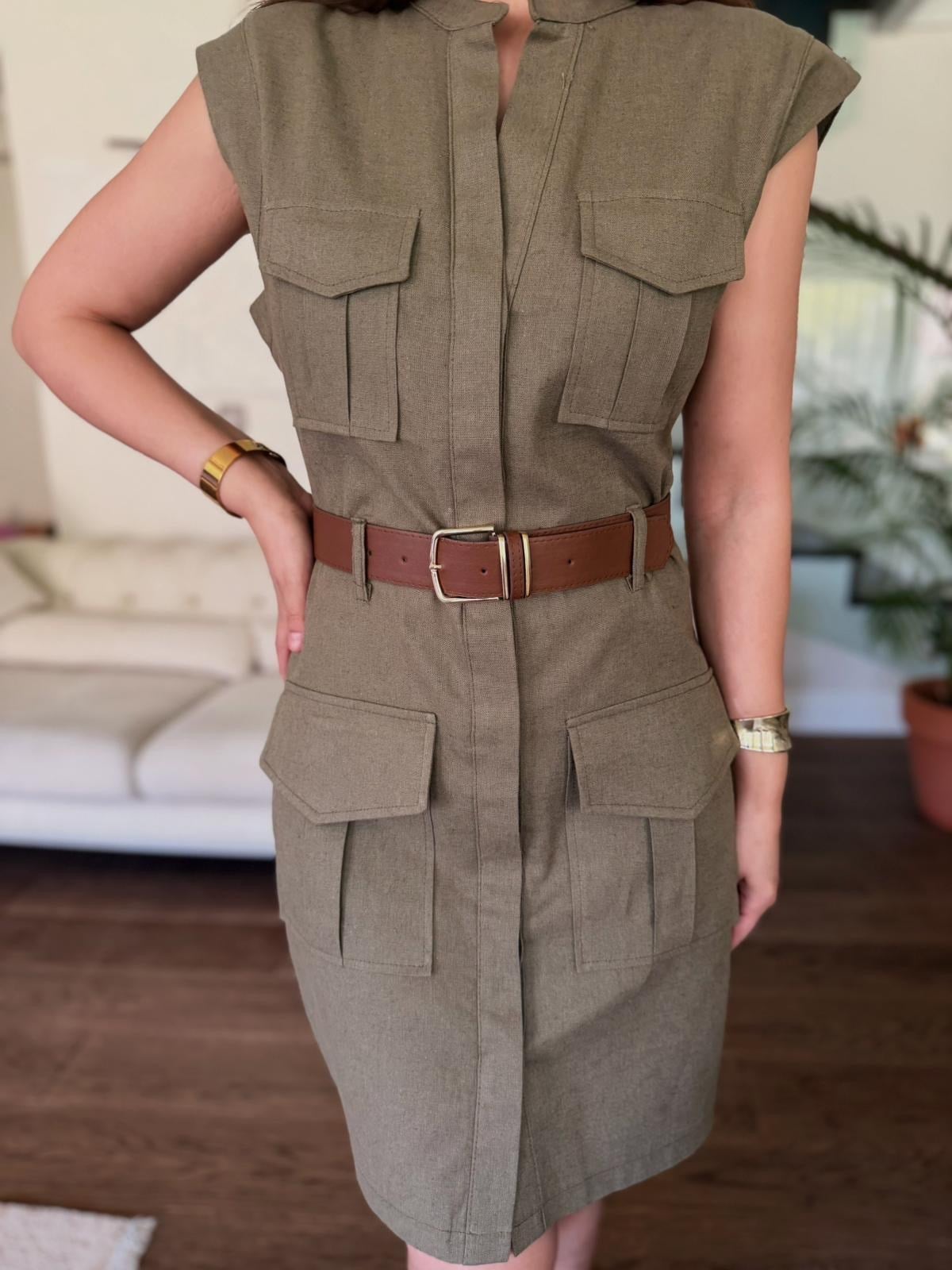 KETEN SAFARİ ELBİSE