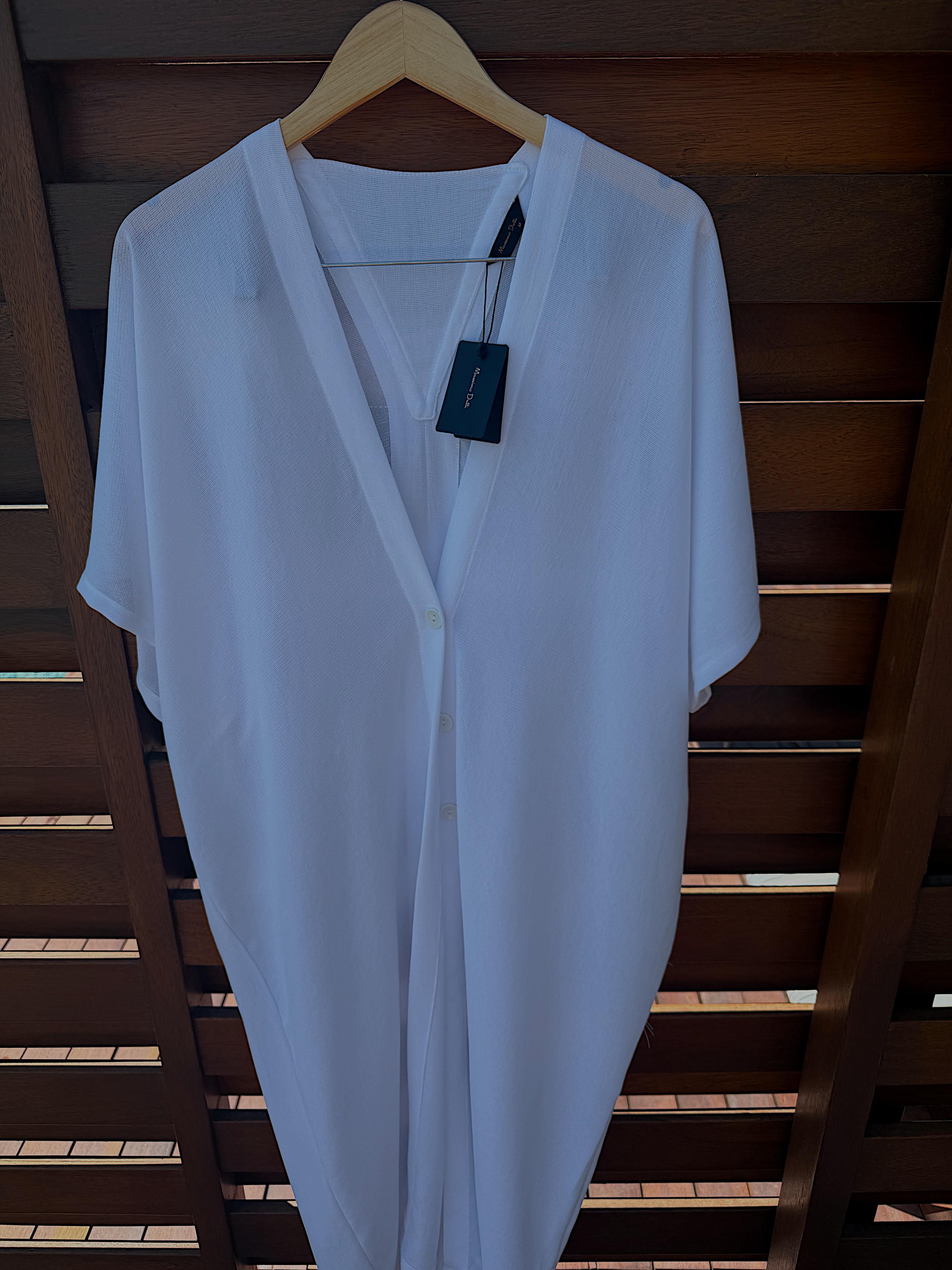 Massimo Dutti Beyaz Uzun Pareo