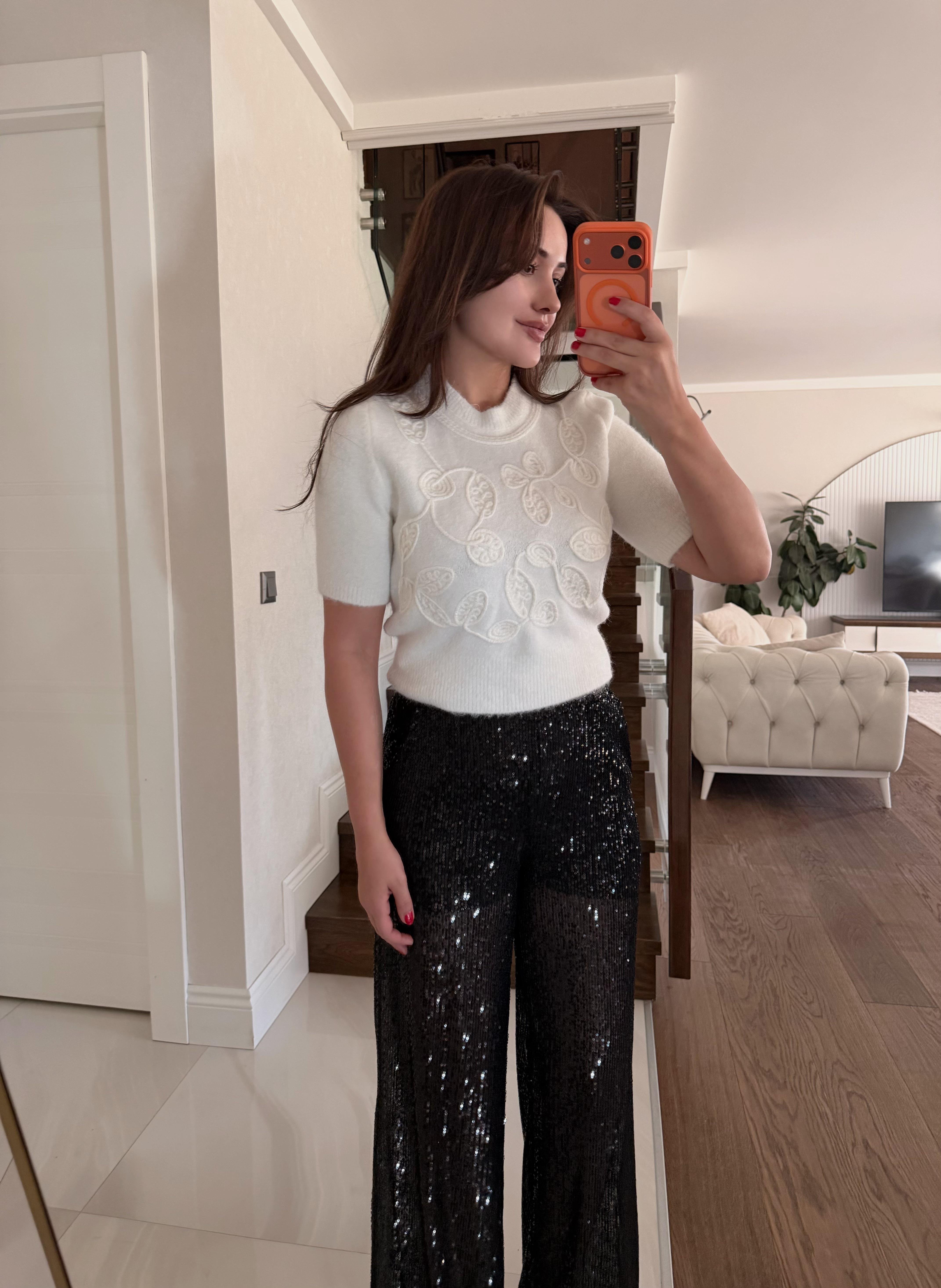 NAKIŞLI TRİKO KAZAK