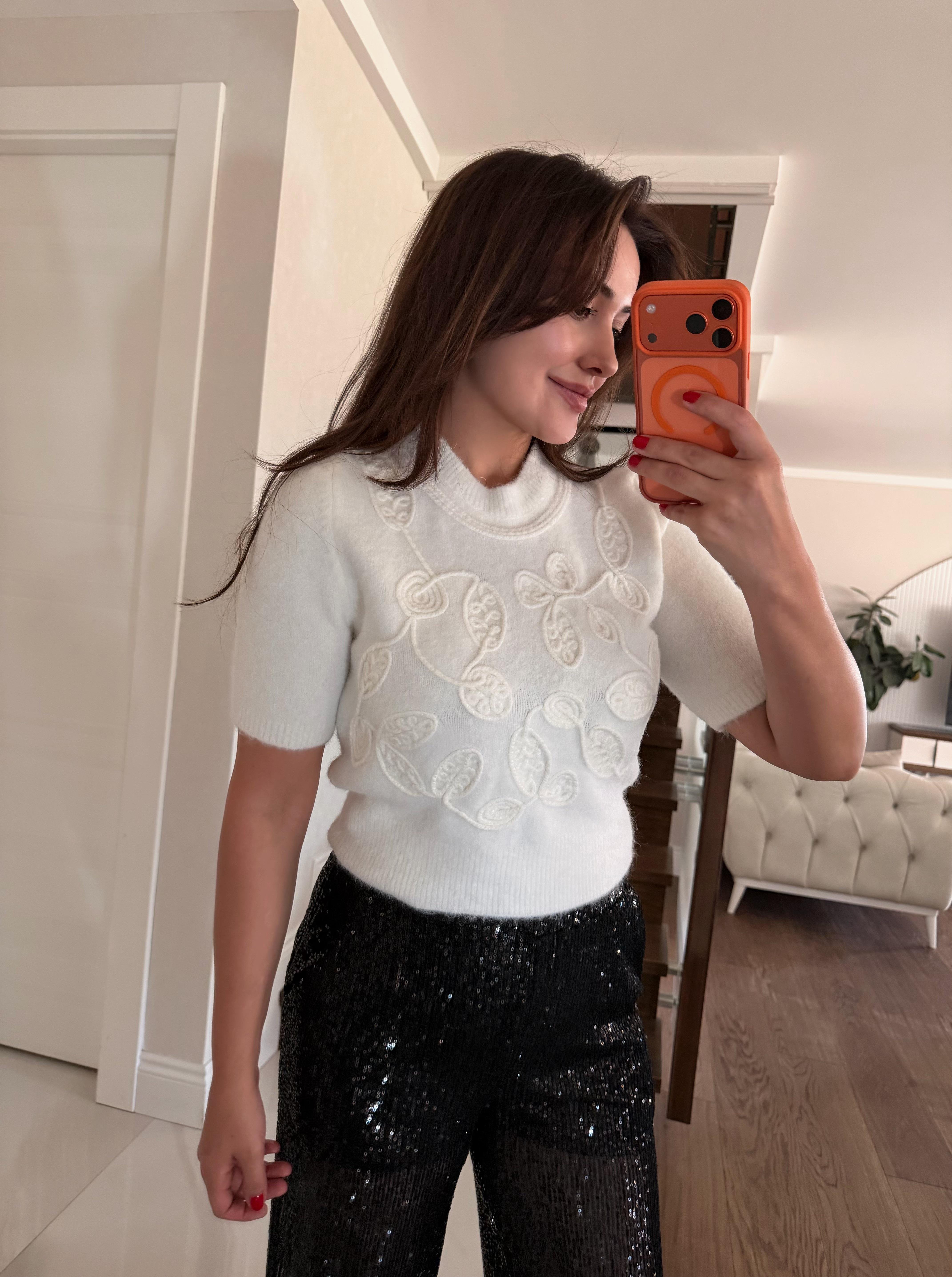 NAKIŞLI TRİKO KAZAK