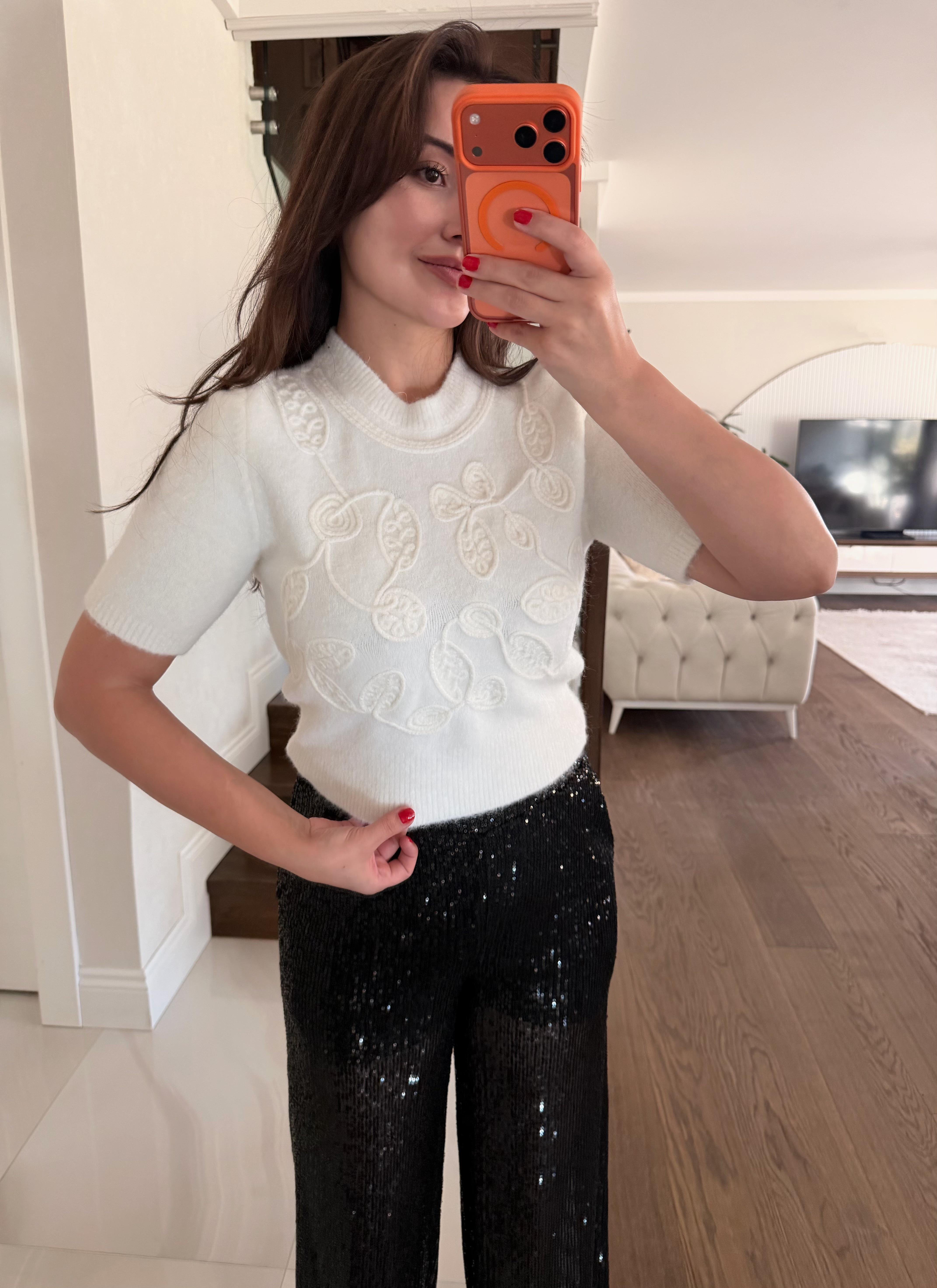 NAKIŞLI TRİKO KAZAK