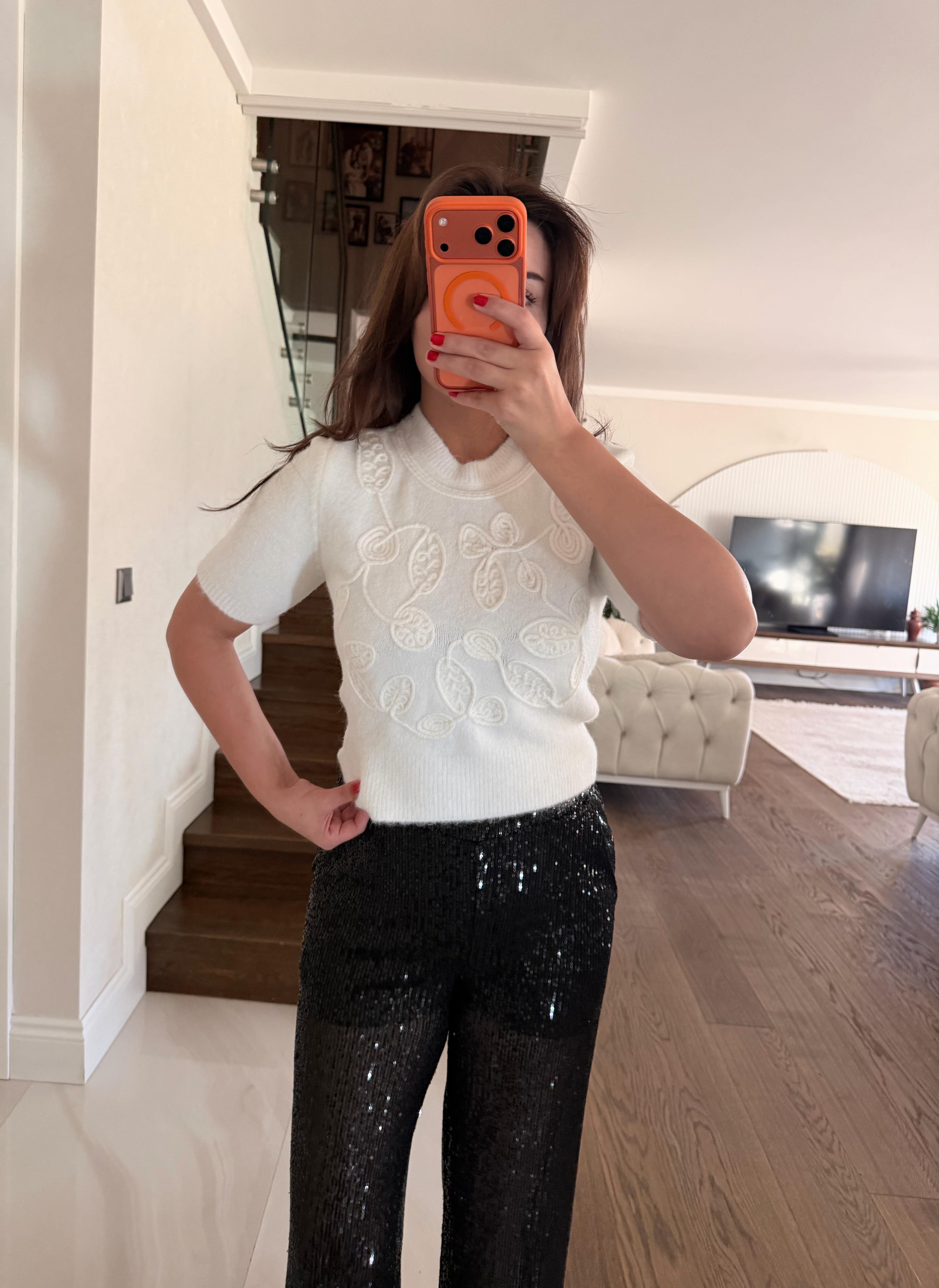 NAKIŞLI TRİKO KAZAK