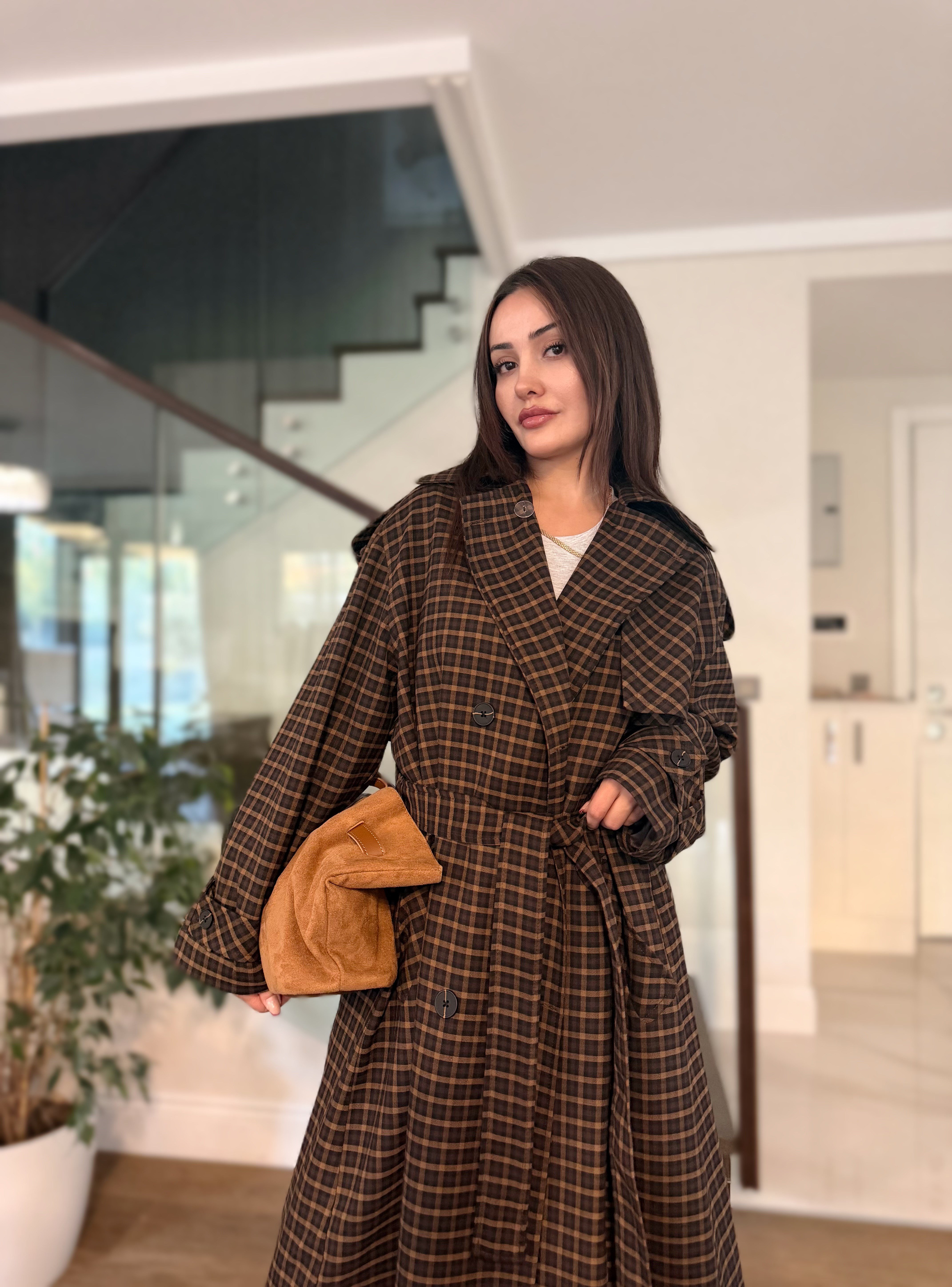 OVERSİZE EKOSE PREMIUM TRENÇKOT