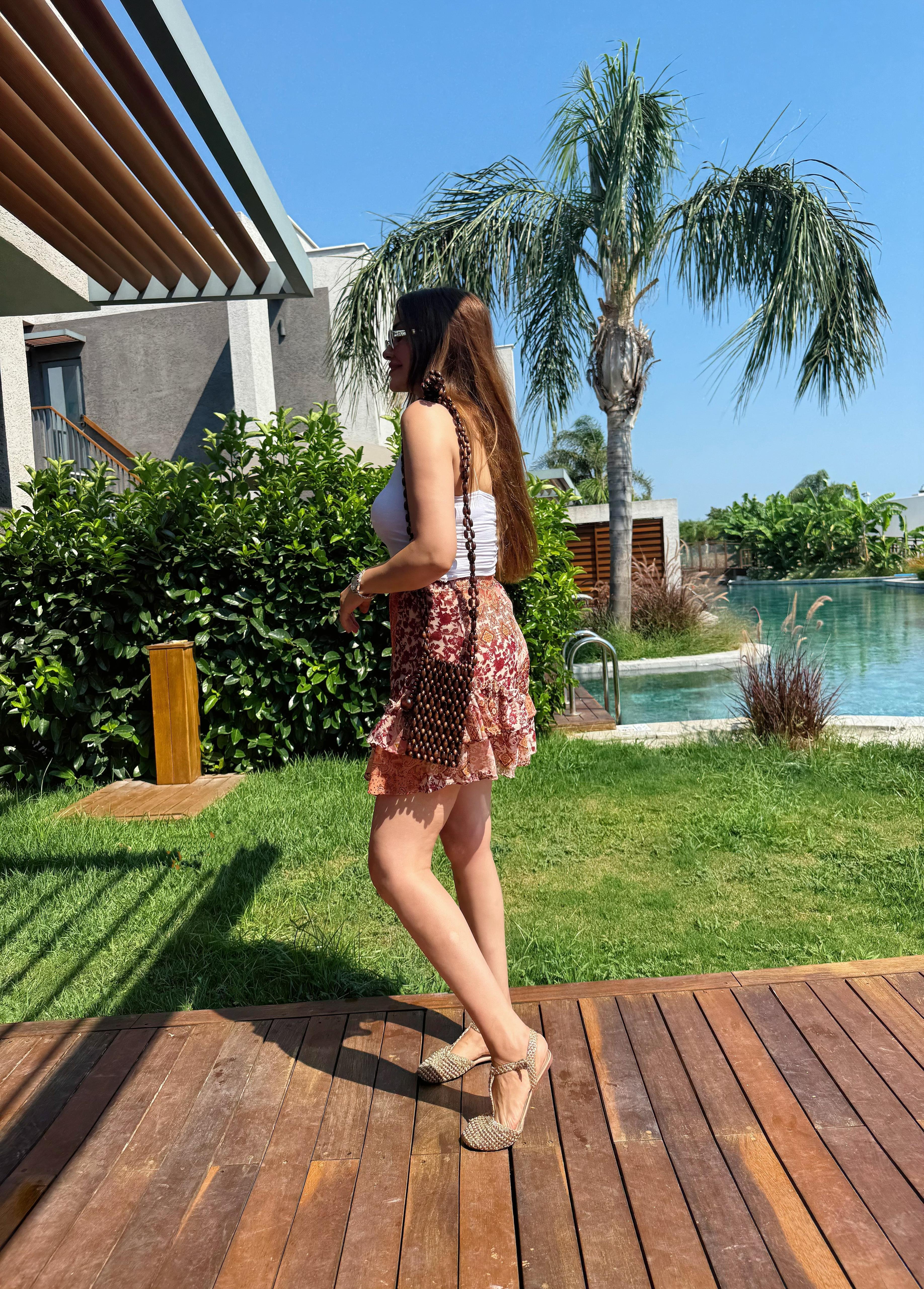 Şifon Astarlı Etek