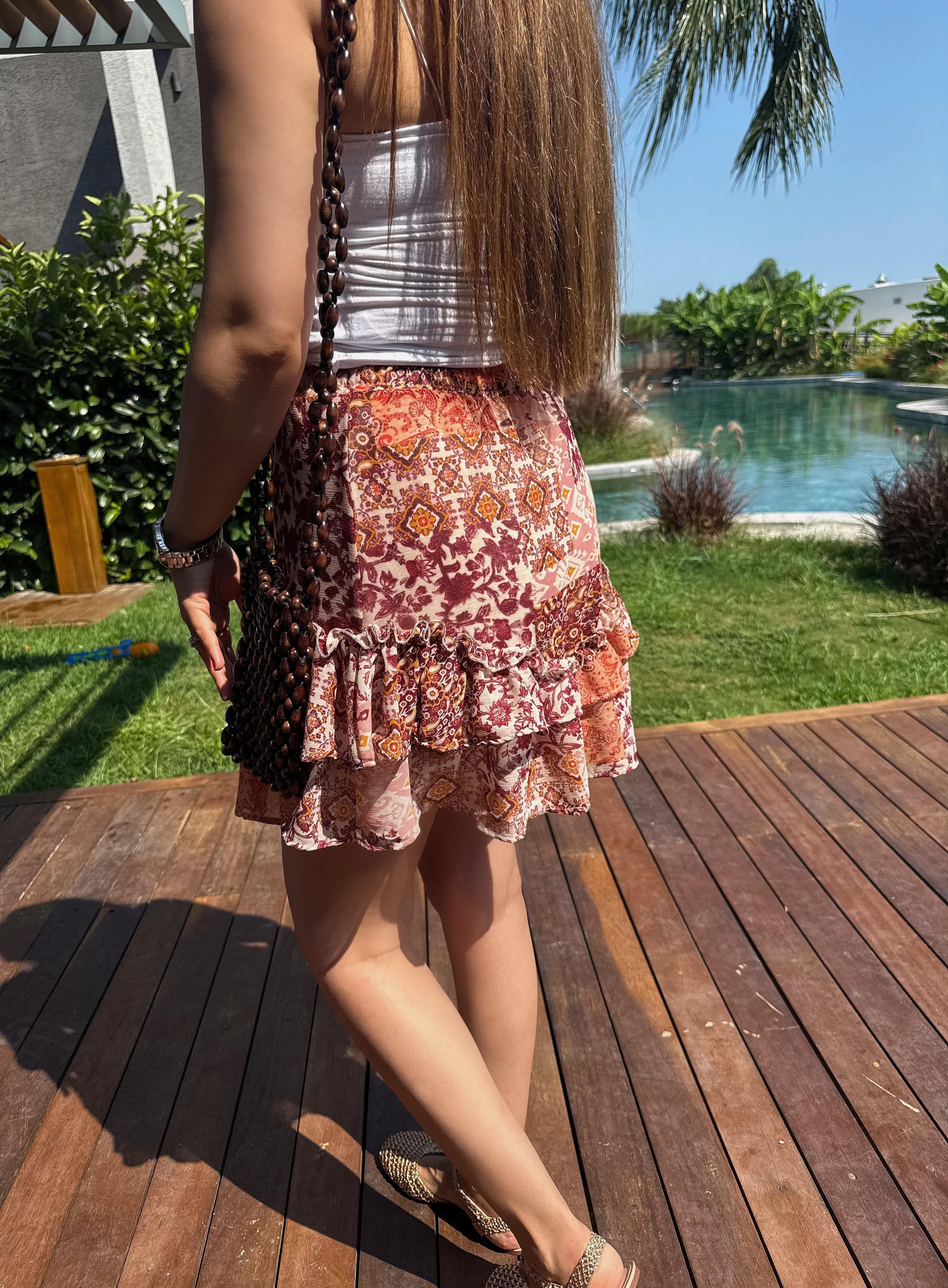 Şifon Astarlı Etek