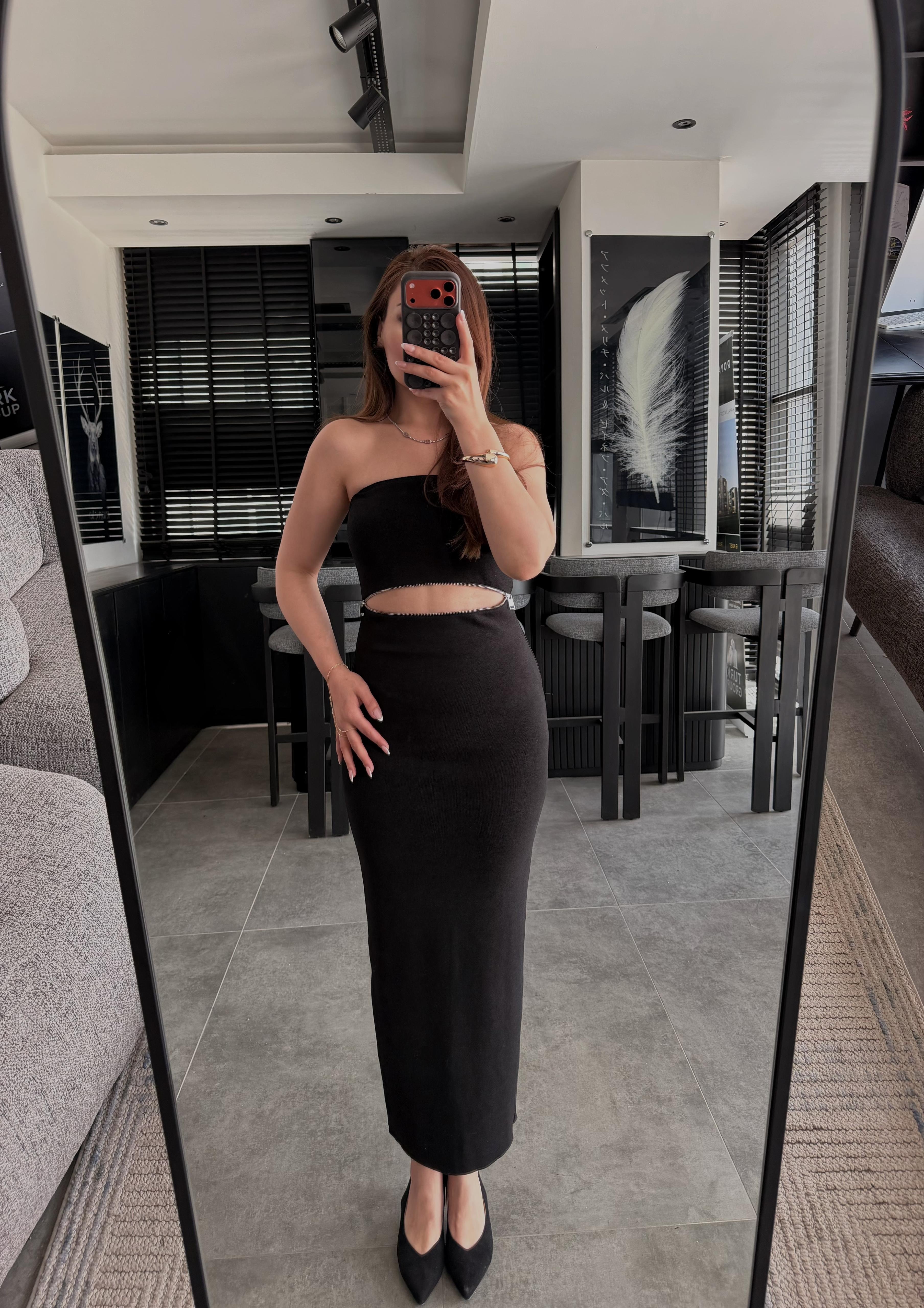 ZARA STRAPLEZ ELBİSE
