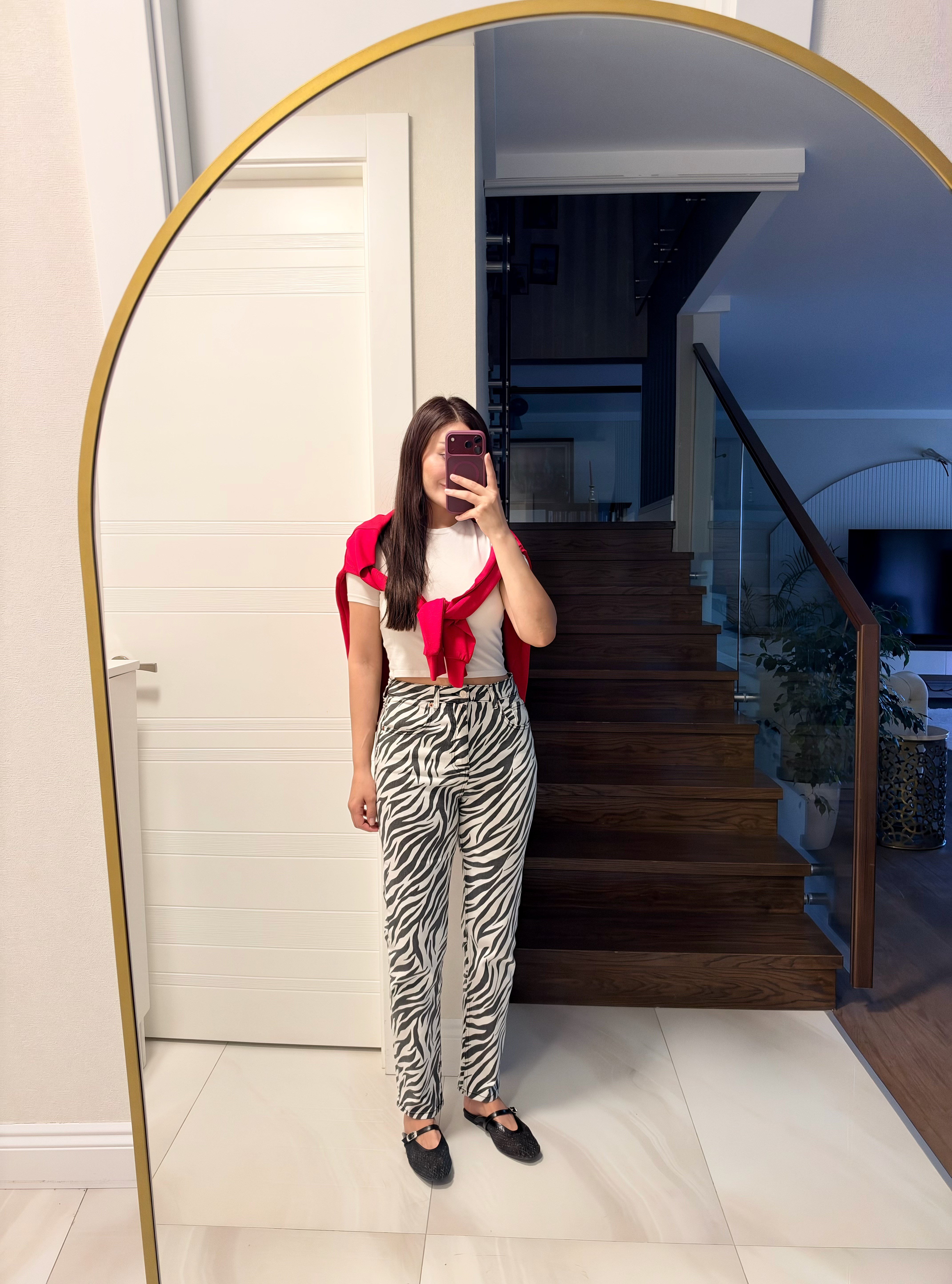 ZR BOYFRIEND ZEBRA DESEN JEAN