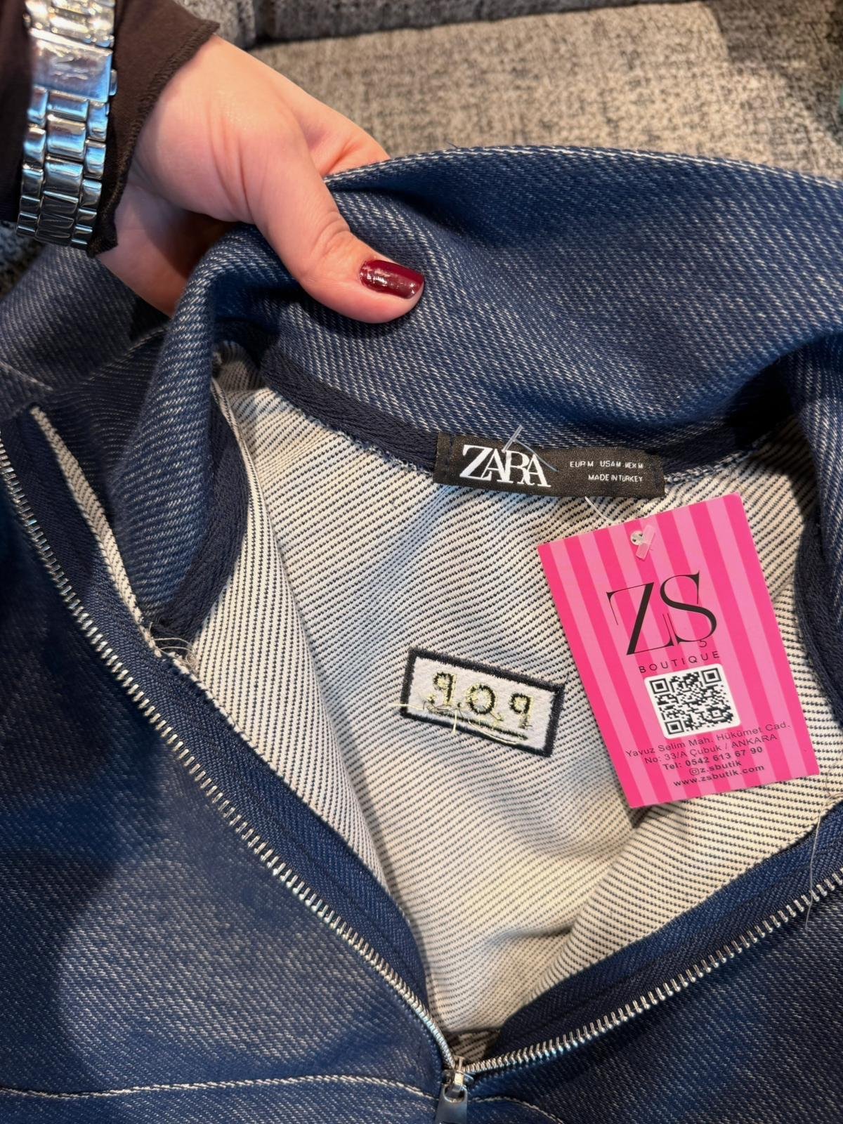 ZR DENİM GÖRÜNÜMLÜ SWEAT