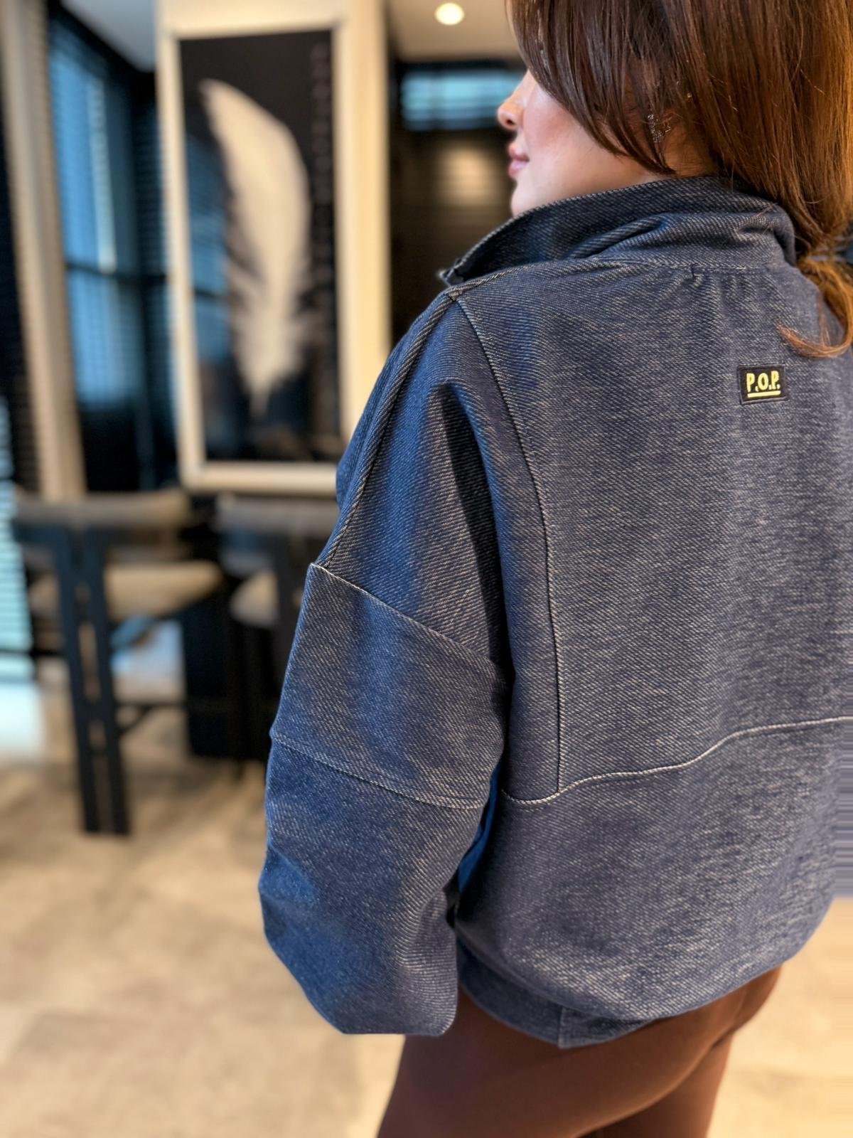 ZR DENİM GÖRÜNÜMLÜ SWEAT