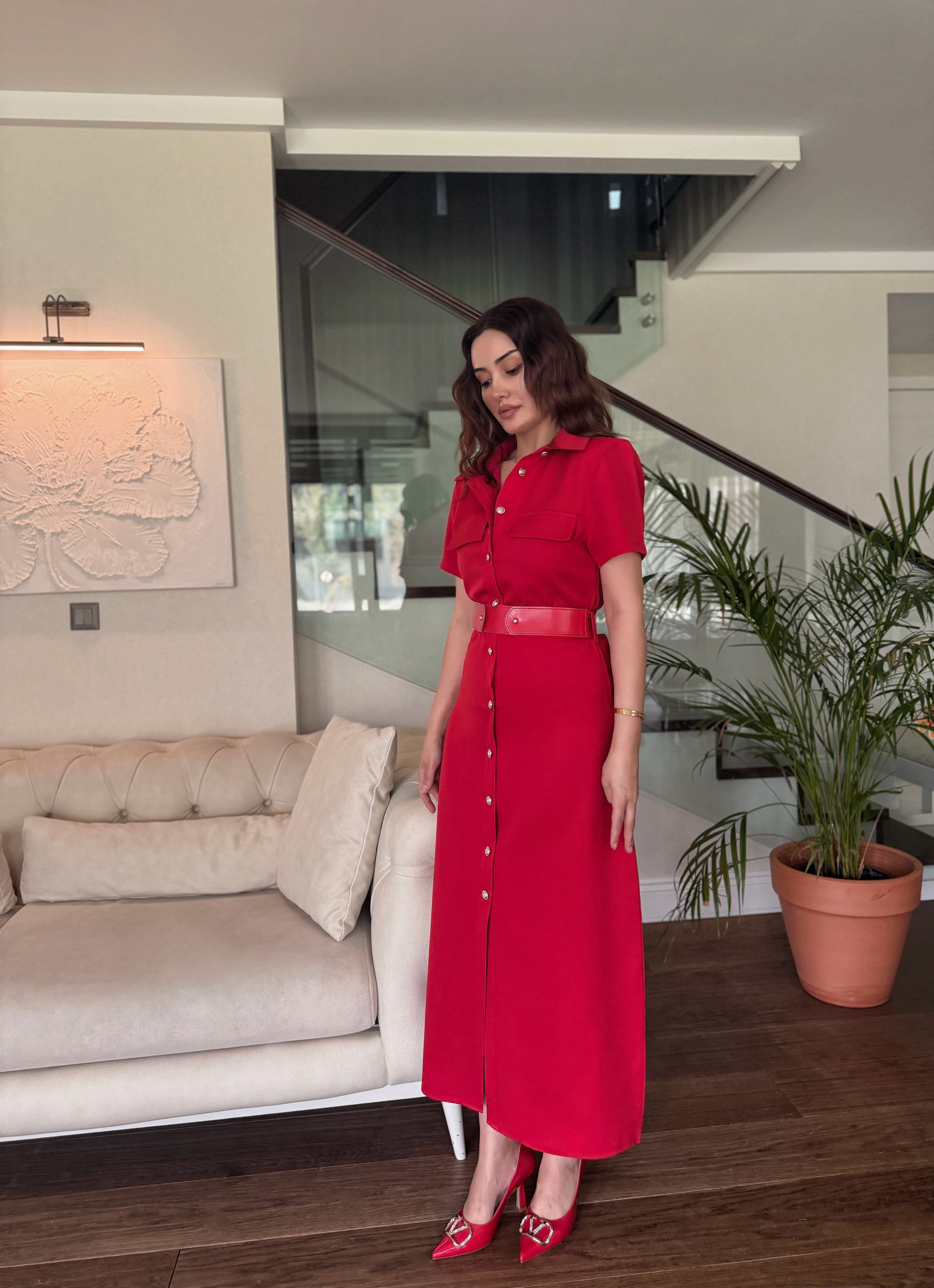 ZR GOLD DÜĞME ELBİSE