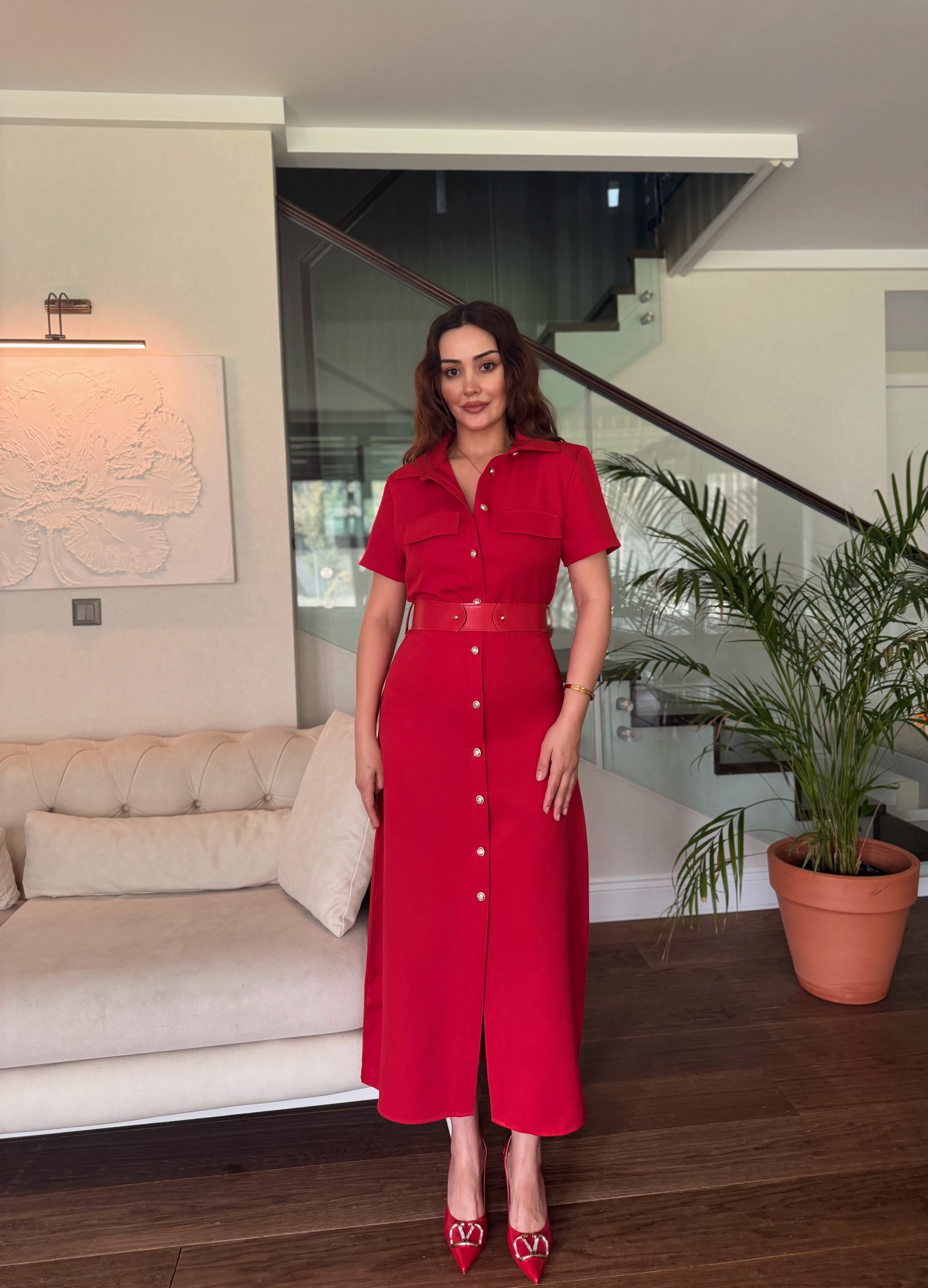 ZR GOLD DÜĞME ELBİSE