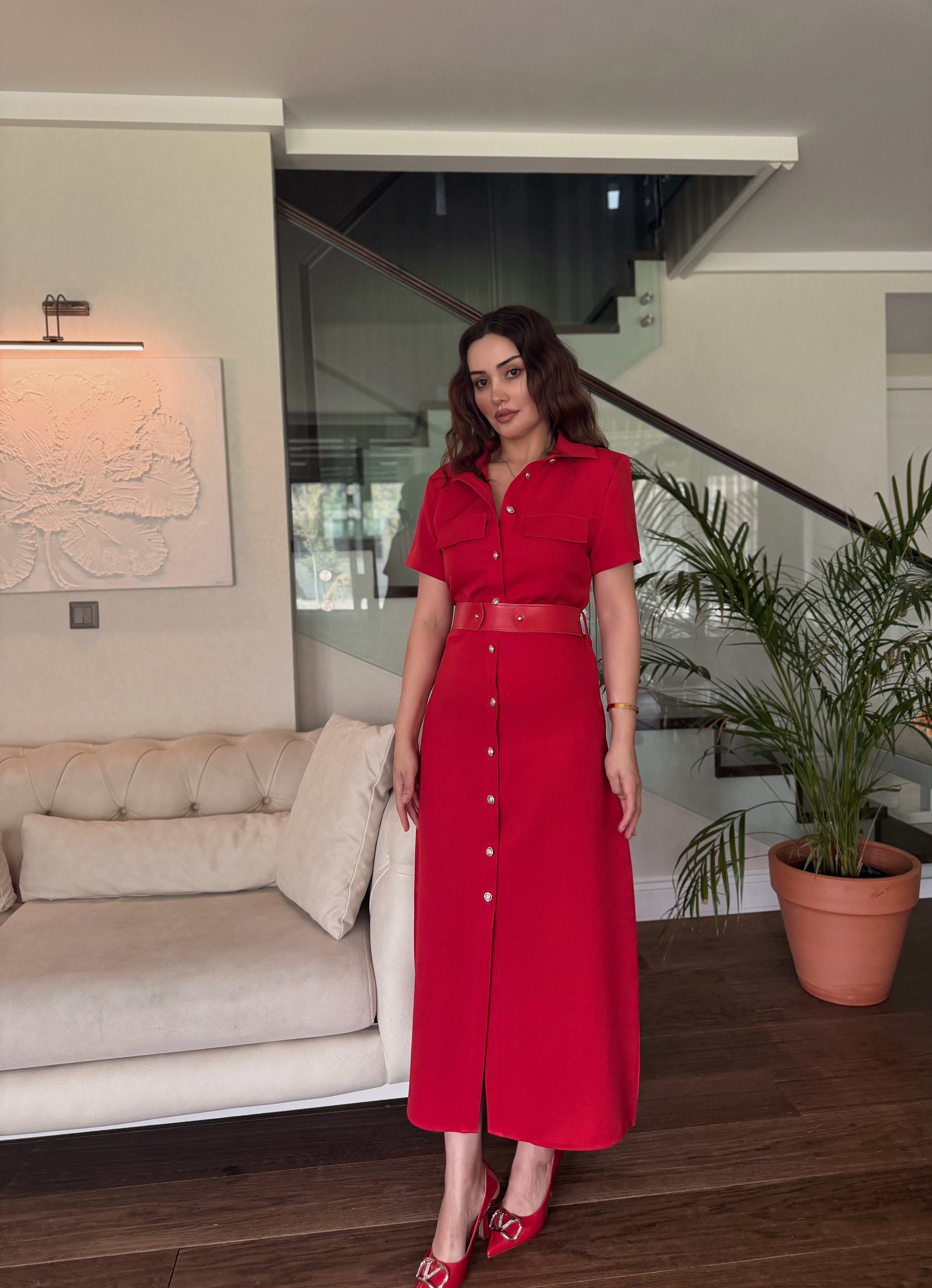 ZR GOLD DÜĞME ELBİSE