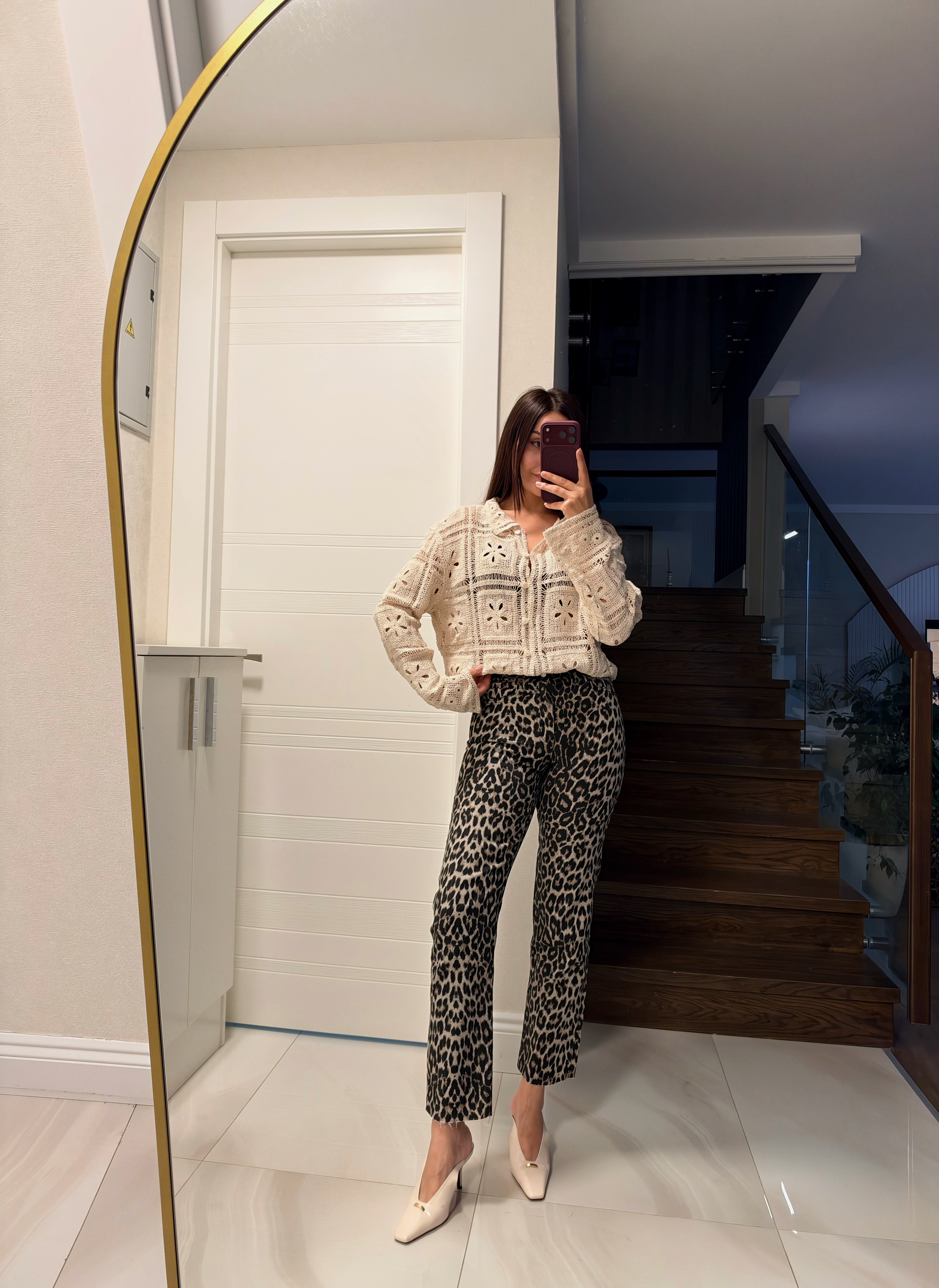 ZR ORİJİNAL LEOPAR DESEN BOY FIT JEAN