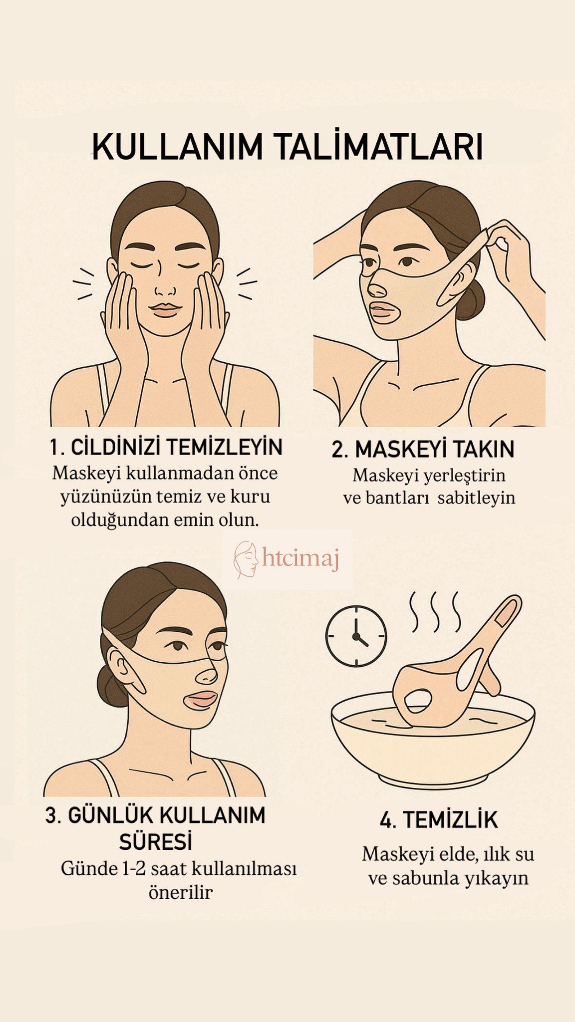 Yüz Şekillendirici Gıdı Giderici Korse - V shape maske  - Çene Boyun Bandı - Yüz Korsesi