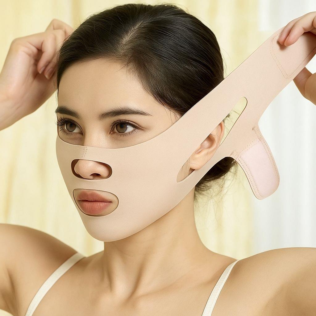 Yüz Şekillendirici Gıdı Giderici Korse - V shape maske  - Çene Boyun Bandı - Yüz Korsesi