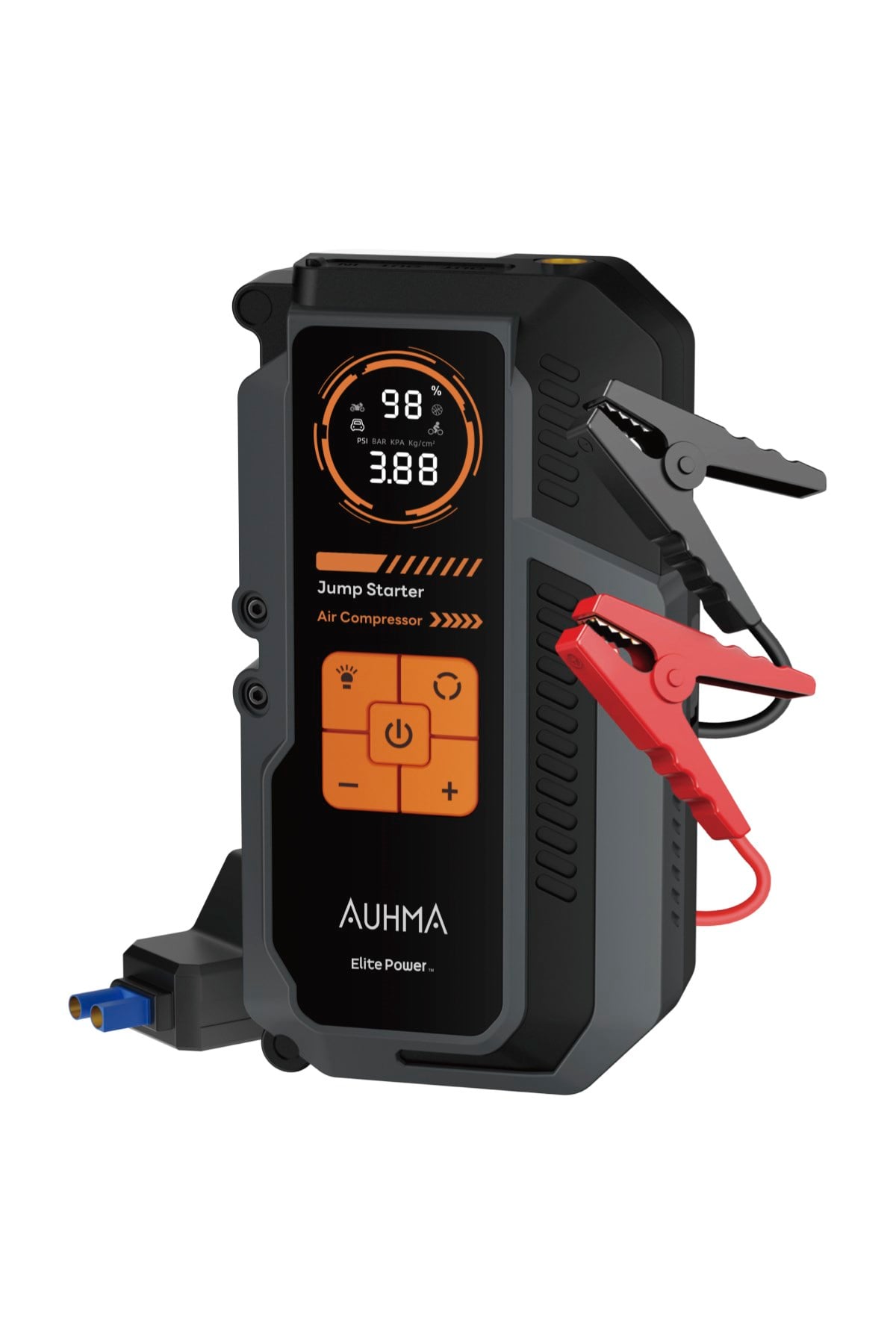 Auhma A9944 16.000 mAh Akü Takviye Cihazı Şarjlı Hava Kompresörü 150 PSI Lastik Şişirme Pompası Powerbank