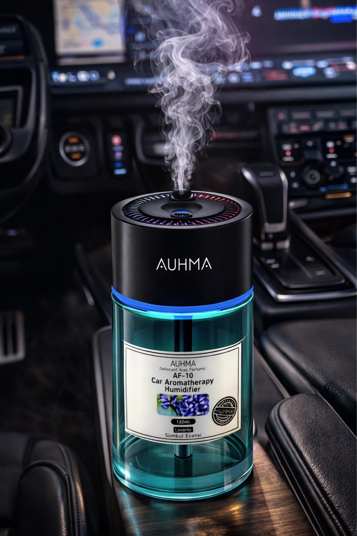 Auhma AF-10 Araç İçi Hava Nemlendirici & Koku Makinesi Blue Ocean Esansı – 120ml Aromaterapi Difüzör Araç Kokusu