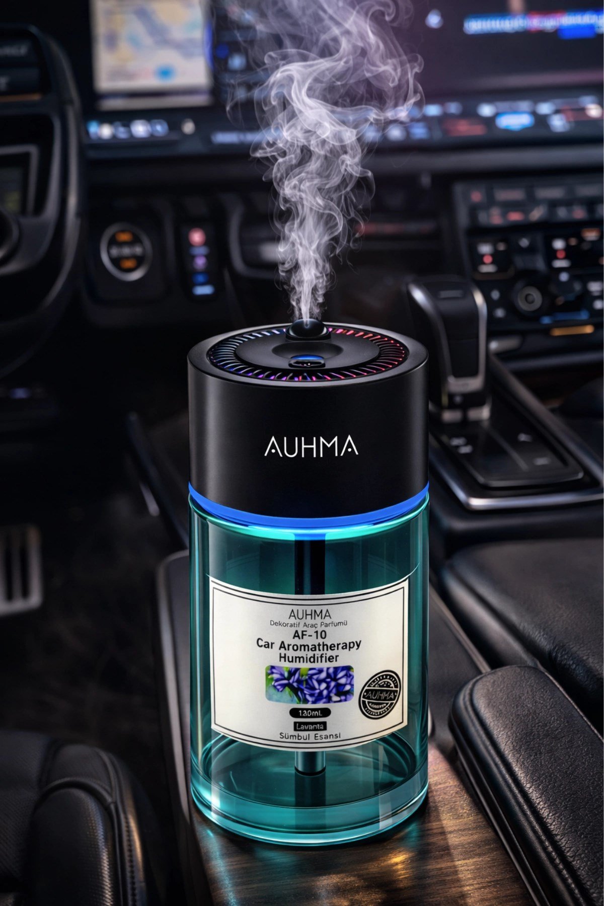 Auhma AF-10 Araç İçi Hava Nemlendirici & Koku Makinesi Blue Ocean Esansı – 120ml Aromaterapi Difüzör Araç Kokusu