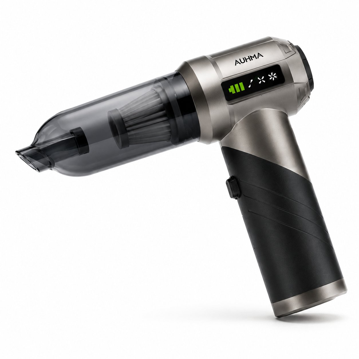 AUHMA AHV-06 22.000Pa 6000mAh Kablosuz Araç Süpürgesi Brushless Motor Katlanabilir Üfleme Çekme 3 Kademeli Gri-Siyah