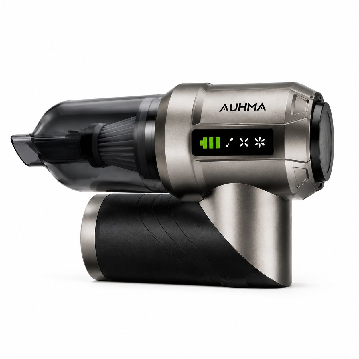 AUHMA AHV-06 22.000Pa 6000mAh Kablosuz Araç Süpürgesi Brushless Motor Katlanabilir Üfleme Çekme 3 Kademeli Gri-Siyah