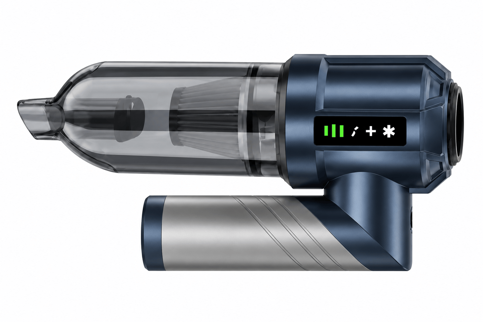 AUHMA AHV-06 22.000Pa 6000mAh Kablosuz Araç Süpürgesi Brushless Motor Katlanabilir Üfleme Çekme 3 Kademeli Gri-Mavi
