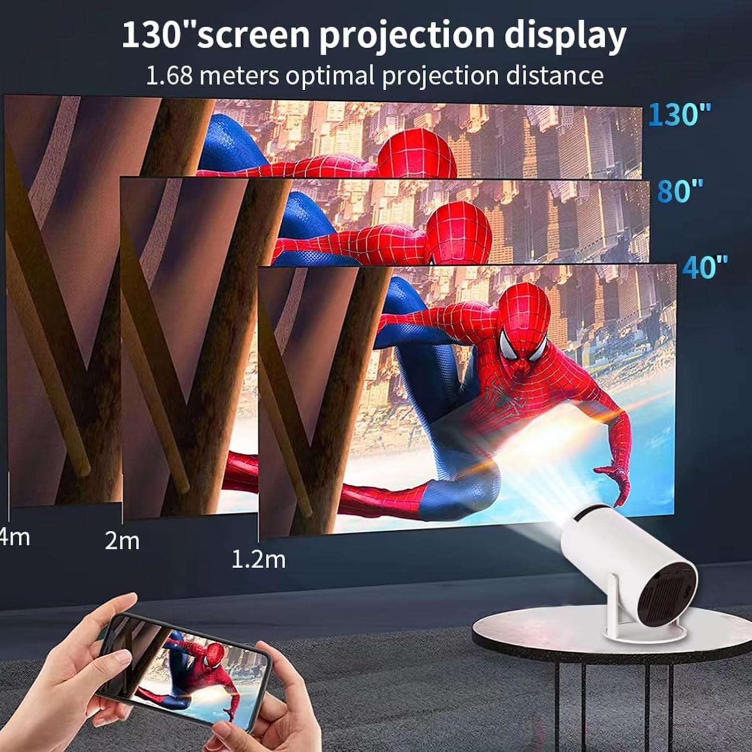 Auhma APR4 4K UHD 2GB Ram 16GB Hafıza Akıllı Android Projeksiyon Cihazı