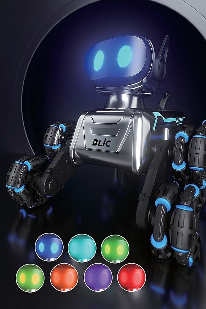 Bagajon BRB2 AI Akıllı Robot Köpek 2.4GHz Uzaktan Kumandalı Jest ve Ses Kontrollü 360° Akrobatik RGB Işıklı Buhar Efektli Şarjlı Oyuncak