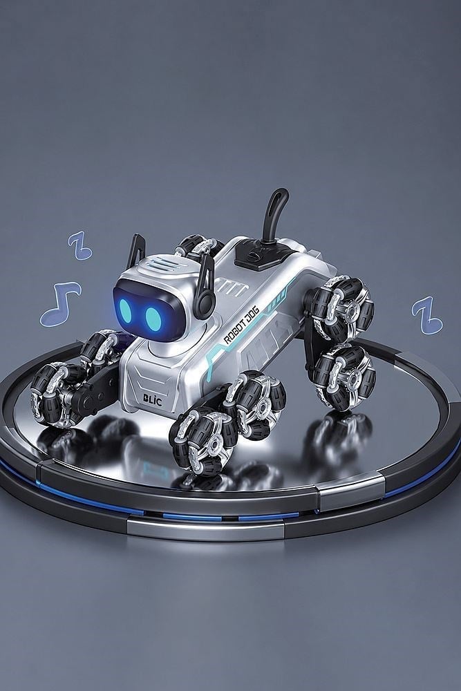 Bagajon BRB2 AI Akıllı Robot Köpek 2.4GHz Uzaktan Kumandalı Jest ve Ses Kontrollü 360° Akrobatik RGB Işıklı Buhar Efektli Şarjlı Oyuncak