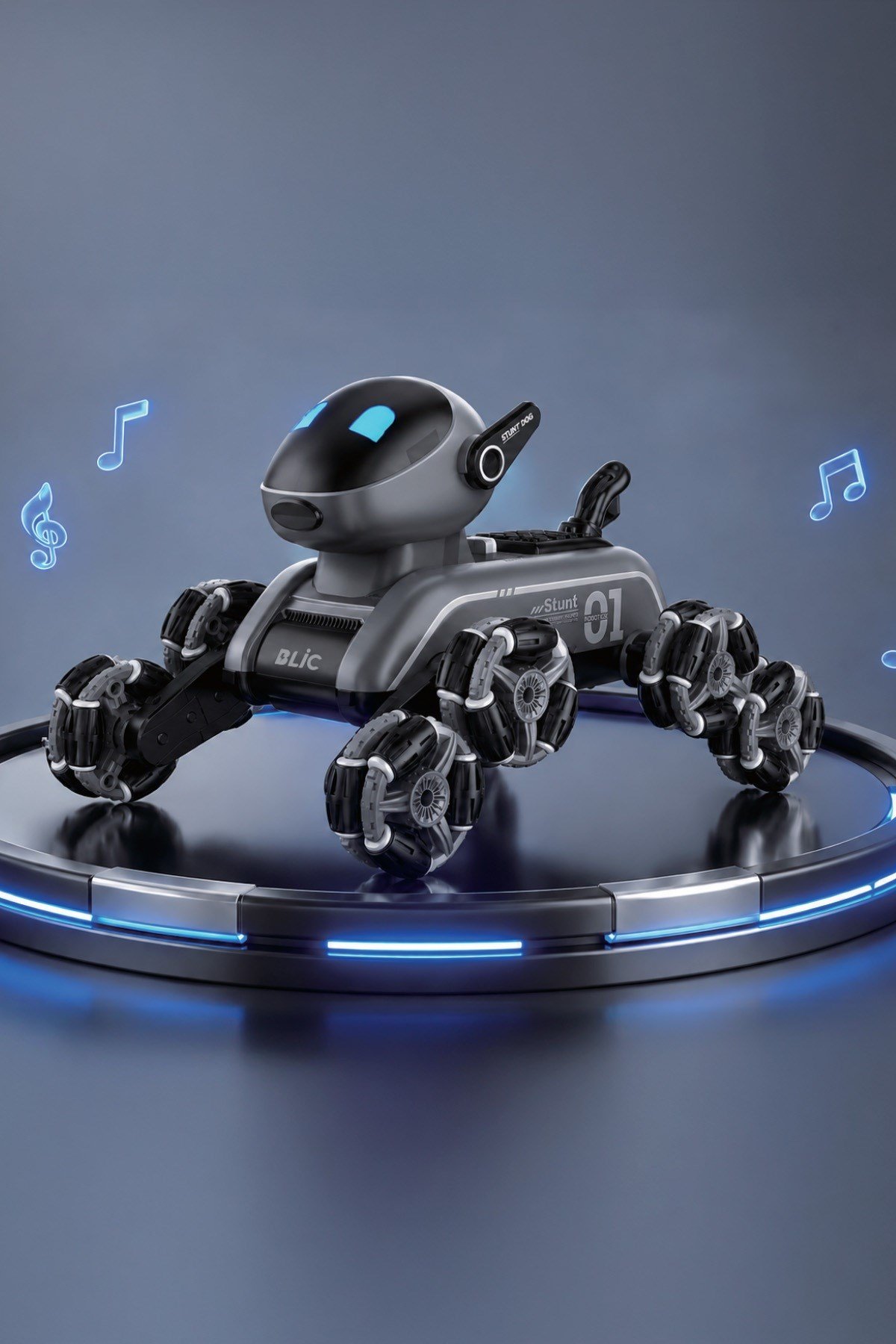 Bagajon BRB3 AI Akıllı Robot Köpek – 2.4GHz Uzaktan Kumandalı ve Jest Kontrollü 360° Akrobatik Işıklı Sesli Robot Oyuncak