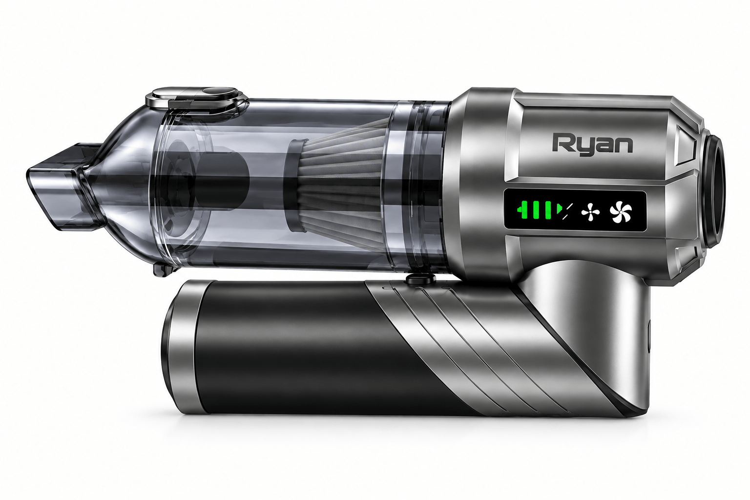 Bagajon Ryan 20.000 Pa 7.500 mAh Katlanabilir Araç Süpürgesi – 120W Fırçasız Motor, Üfleme & Vakum, Çantalı