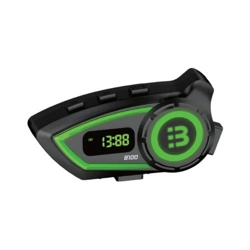 Blic B100 Motosiklet Kask Intercom Sistemi – 2 Eşleşmeli Bluetooth Kulaklık, LCD Ekran, FM Radyo, 3 Renk Işık, IP65