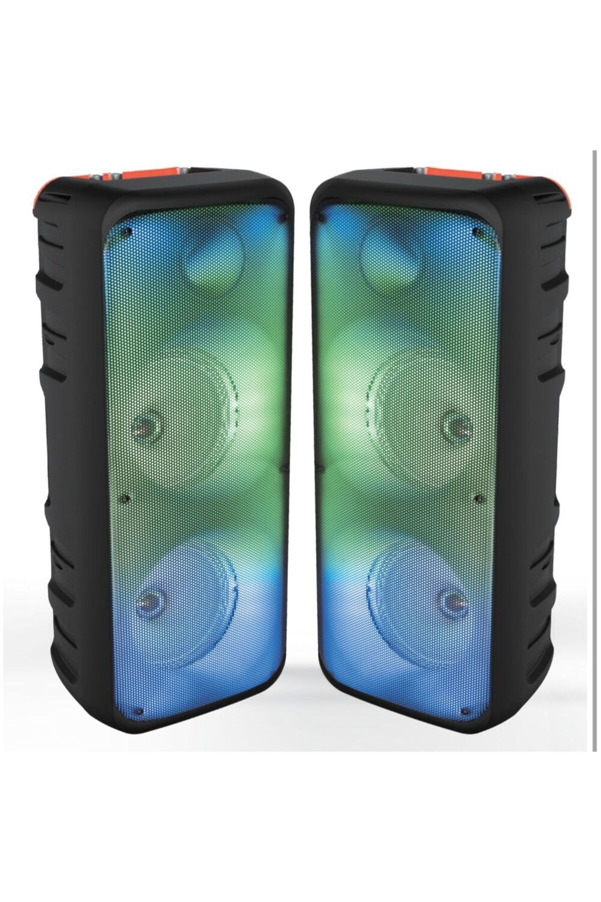 Blic BLS-49 16W RGB Bluetooth 5.0 Kablosuz Karaoke Hoparlör Mikrofonlu Kumandalı TWS USB FM Radyo