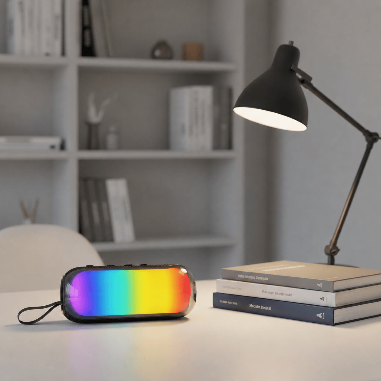 Blic BLS-73 12W RGB Işıklı Bluetooth Hoparlör TWS Stereo USB TF AUX Destekli Kumaş Dokulu Kablosuz Speaker Siyah