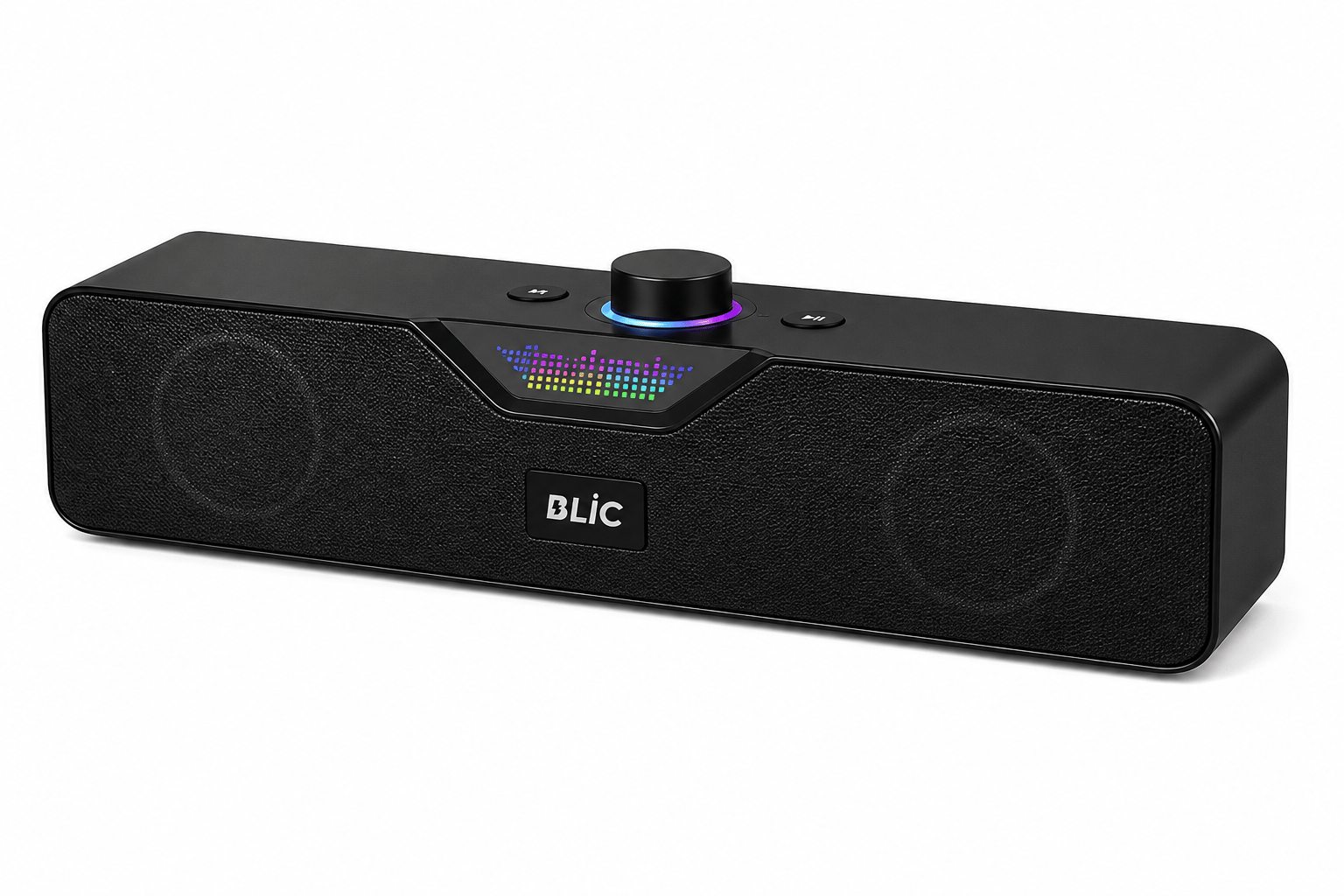 Blic BLS-86 Bluetooth 5.4 Mini Soundbar 6W RMS 1500mAh Kablosuz Masaüstü Hoparlör TF Kart USB Destekli Siyah