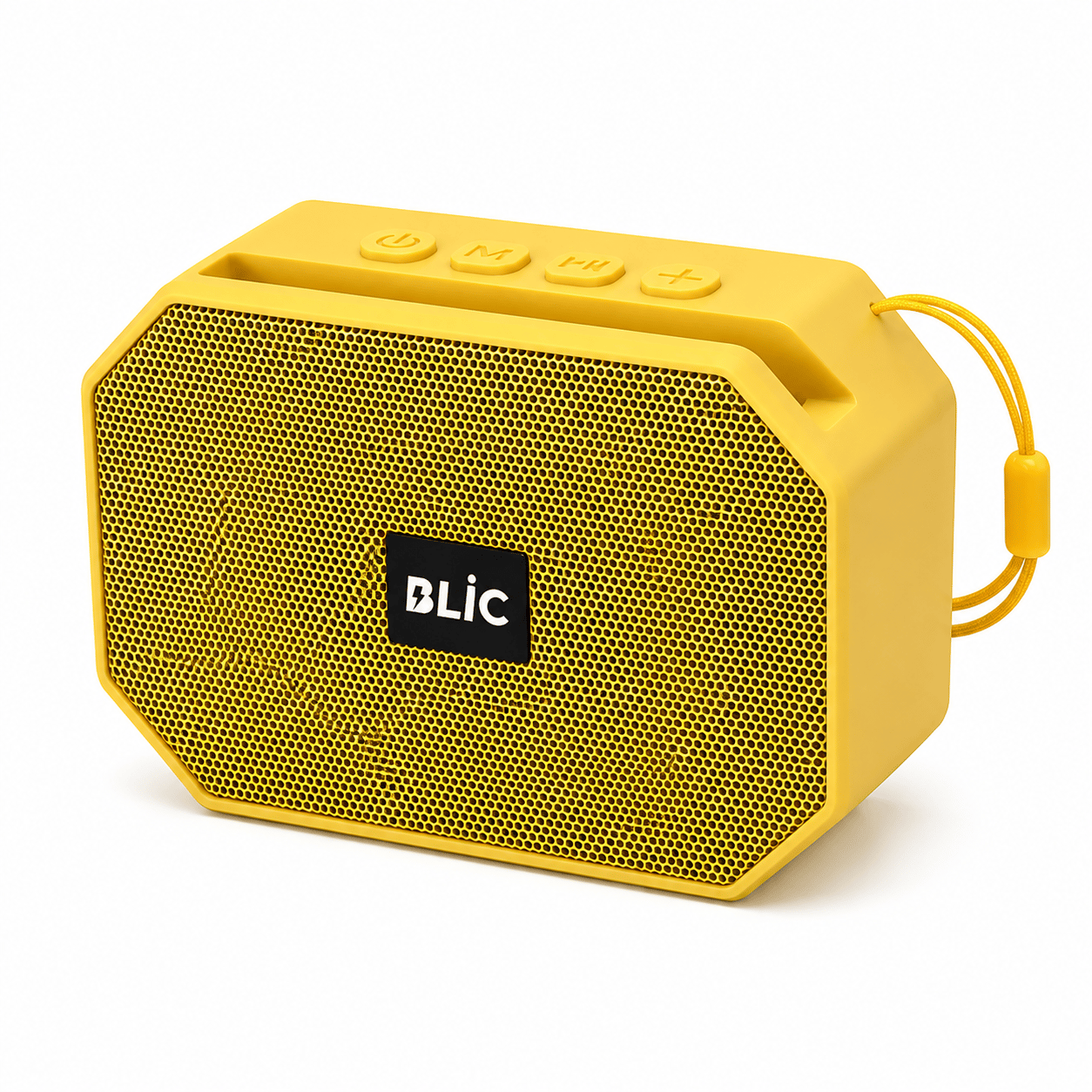 Blic BLS-89 Bluetooth 5.4 Taşınabilir Kablosuz Hoparlör 6W RMS Telefon Standlı 1200mAh USB TF Kart Askılı Sarı