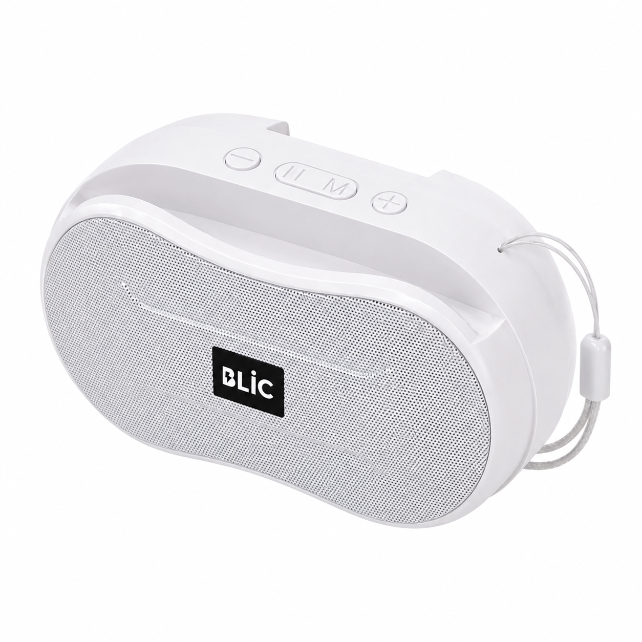 Blic BLS-96 6W Bluetooth Hoparlör – Telefon Standlı, 1200mAh, USB TF Kart Destekli Askılı Taşınabilir Speaker Beyaz