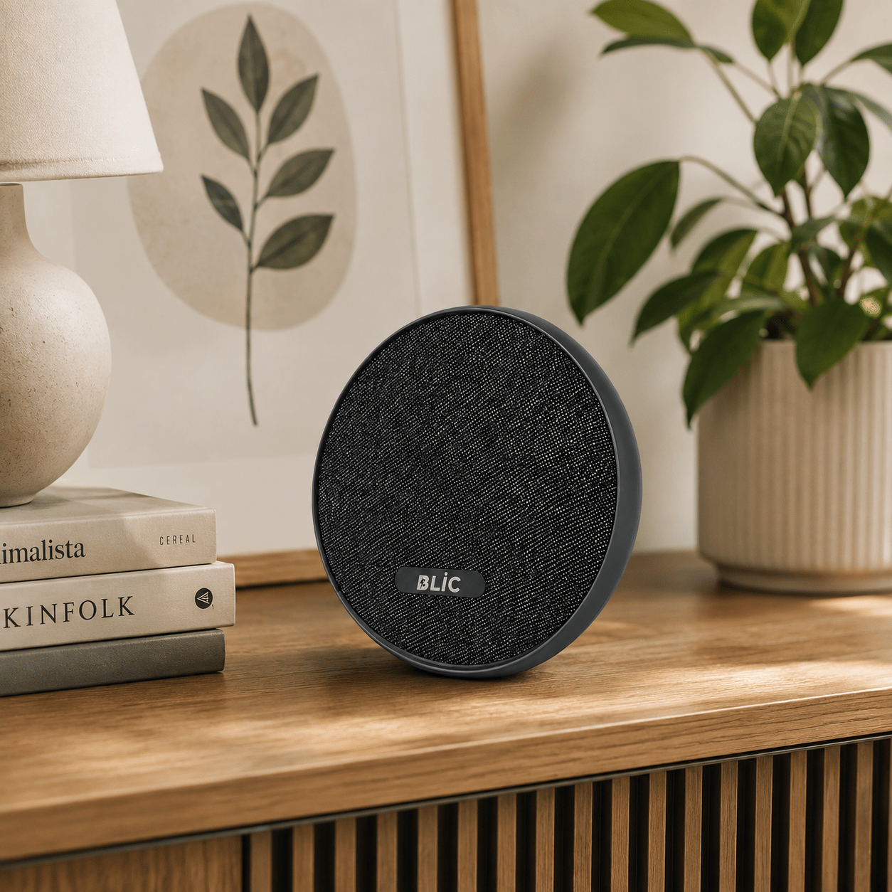 BLS-68 7W Bluetooth Hoparlör Kumaş Kaplı Kablosuz Speaker TWS Stereo USB TF 1200mAh