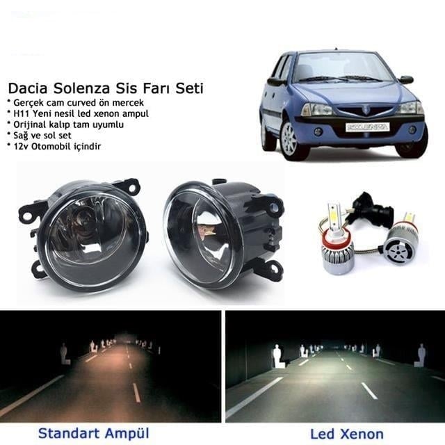 Dacia Solenza Beyaz Led Xenon Sis Farı Seti