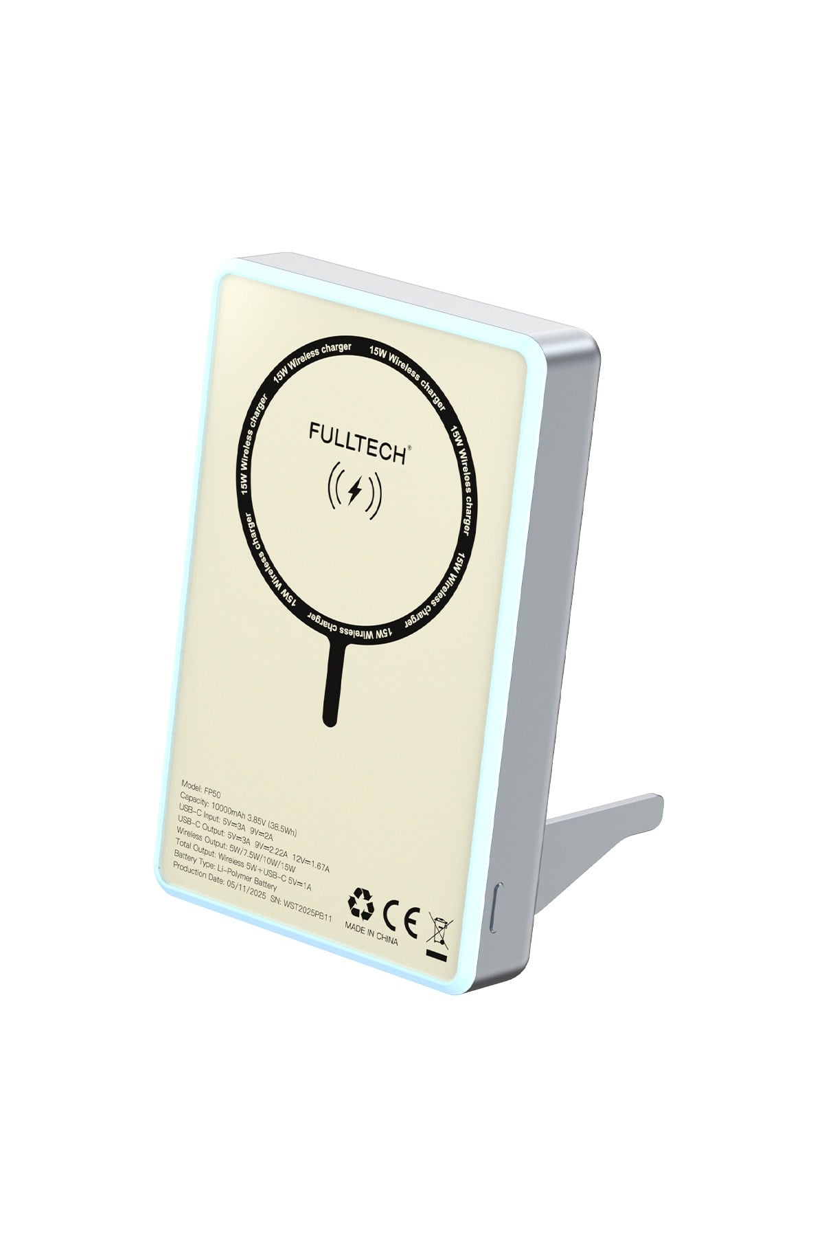 Fulltech FP50 10.000 mAh Hızlı Şarj MagSafe Powerbank Mavi