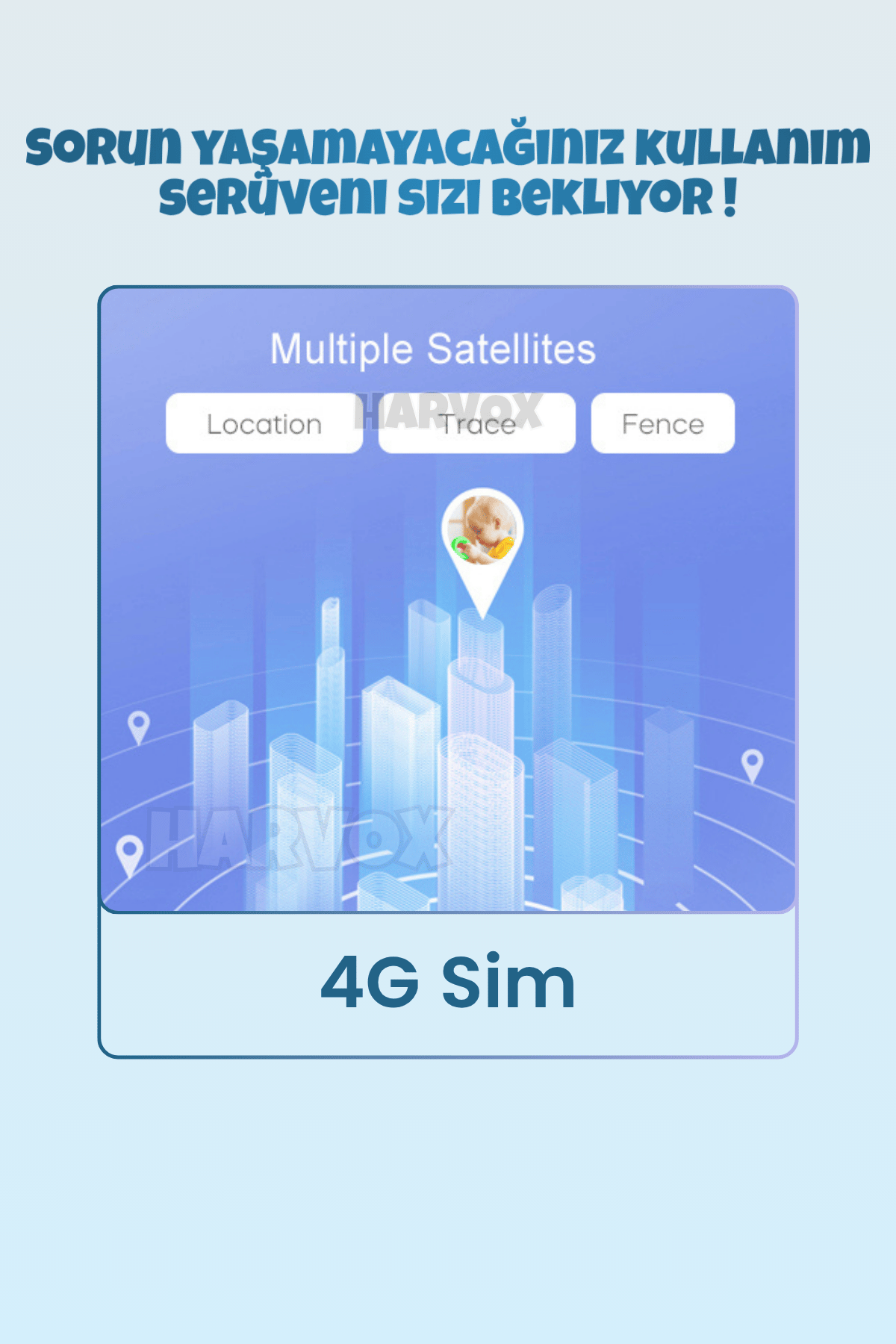 Harvox Hx Kids 4g Max Sim Kartlı Akıllı Çocuk Saati 3 Kordonlu Gps Konum Takibi Arama Konuşma 4g Destekli Siyah