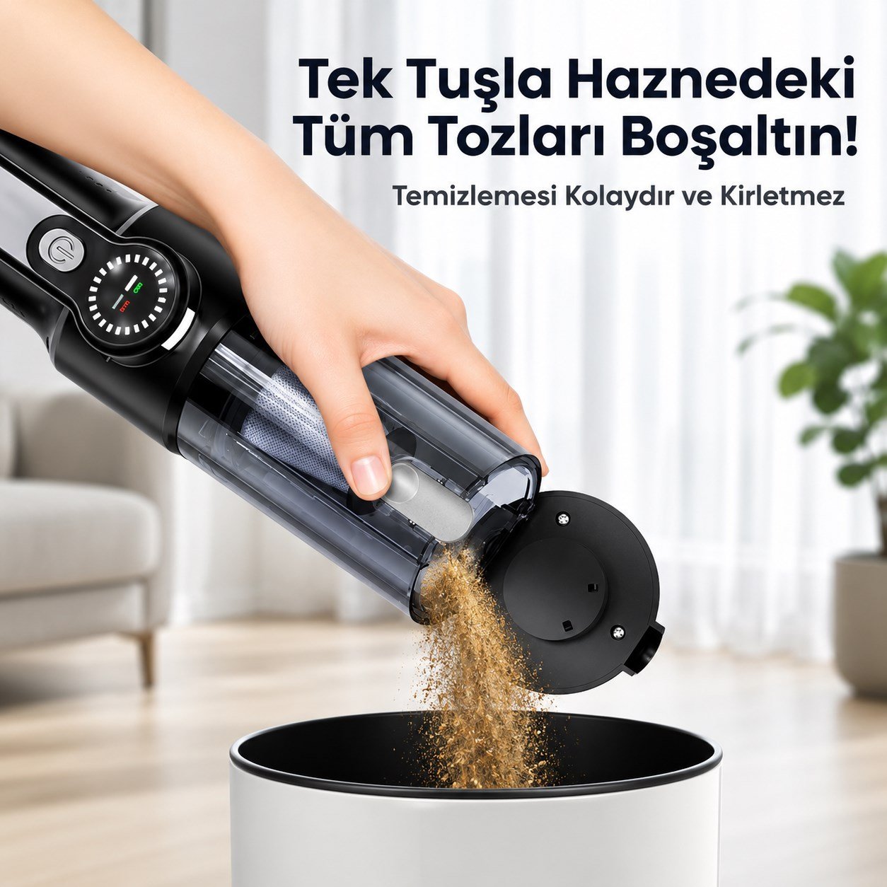 Harvox HX-VC006 Araç Içi Süpürge 22.000PA Güçlü Vakum ve Üfleme Özelliği Kablosuz Taşınabilir 6000MAH Bataryalı